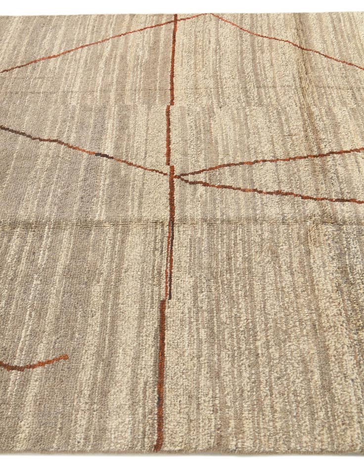 Detail image of 5' 8 x 8' 4  Hand Knotted Moroccan Wool Rug