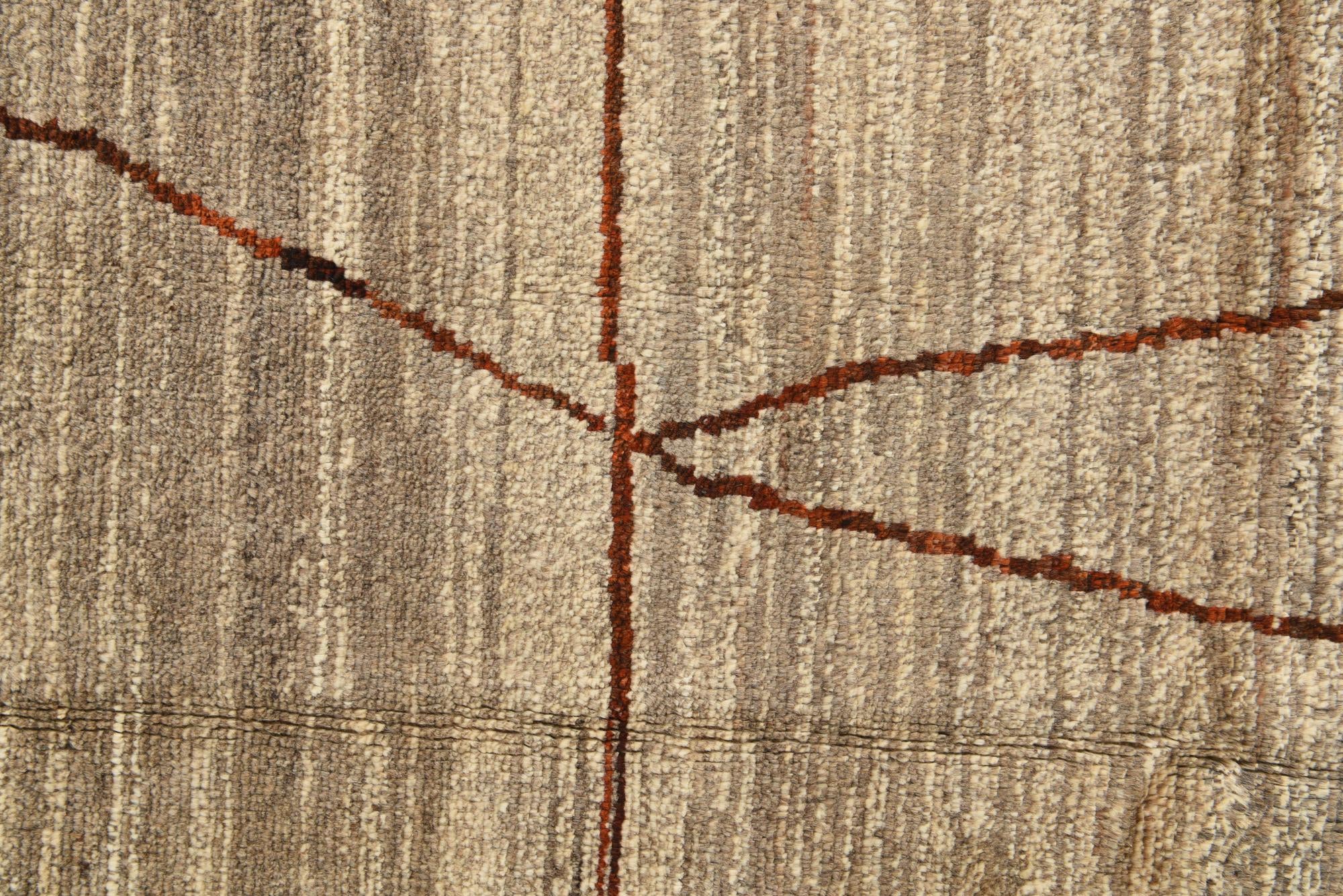 5' 8 x 8' 4 Hand Knotted Moroccan Wool Rug
