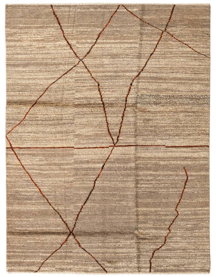 Detail image of 5' 8 x 8' 4 Hand Knotted Moroccan Wool Rug