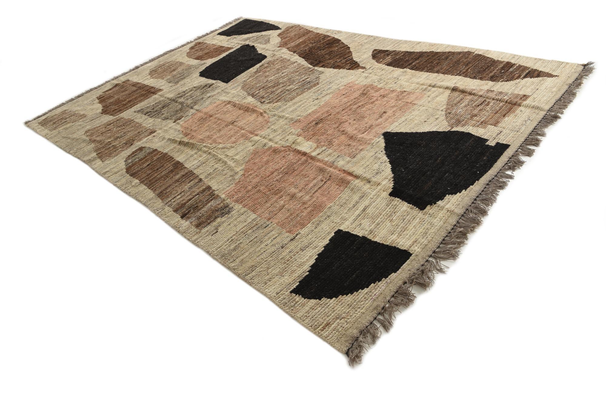 9' 2 x 12' 6 Hand Knotted Moroccan Wool Rug