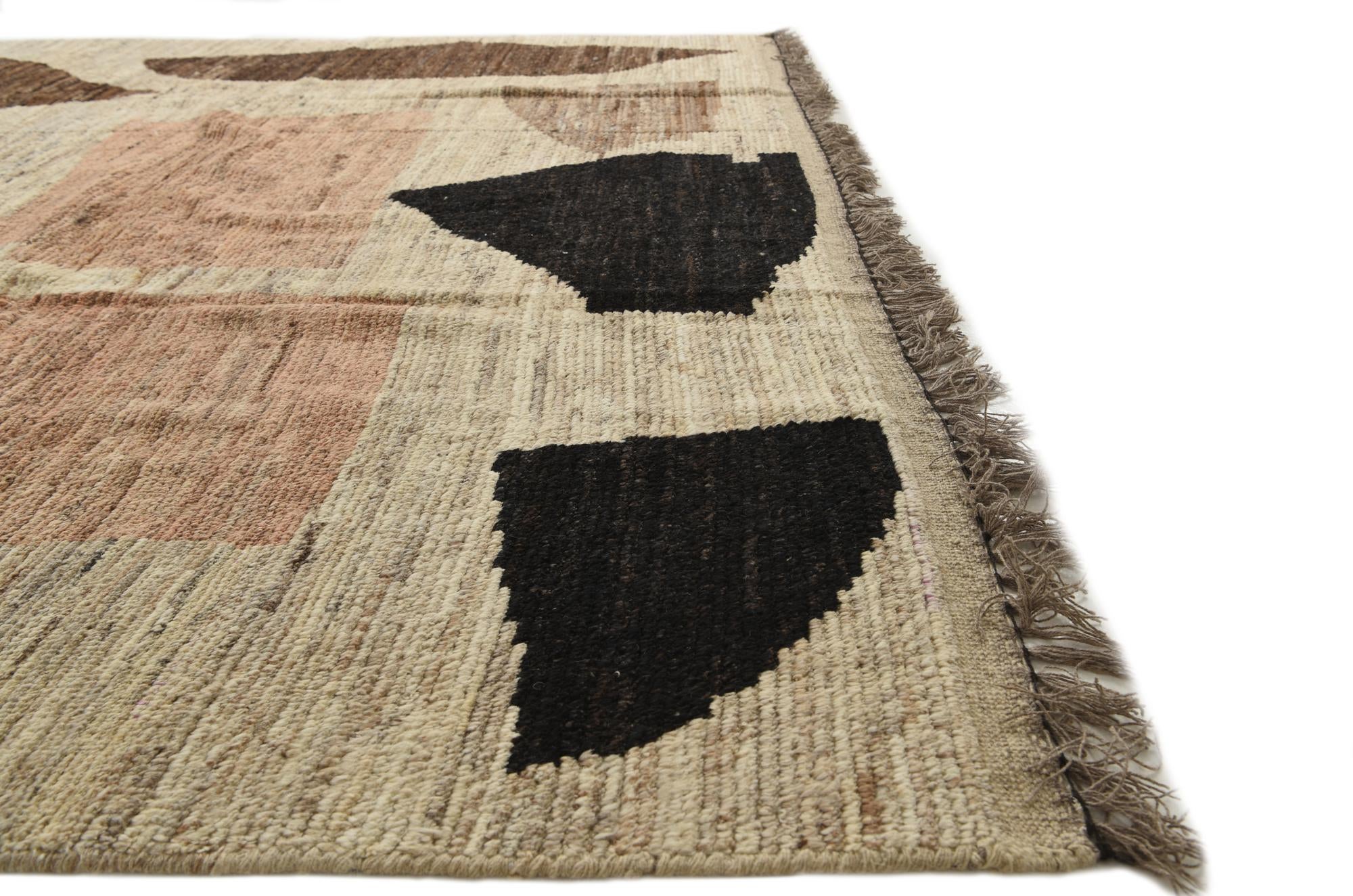 9' 2 x 12' 6 Hand Knotted Moroccan Wool Rug
