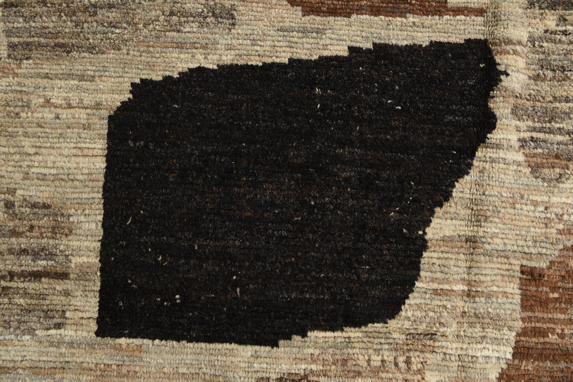 9' 2 x 12' 6 Hand Knotted Moroccan Wool Rug