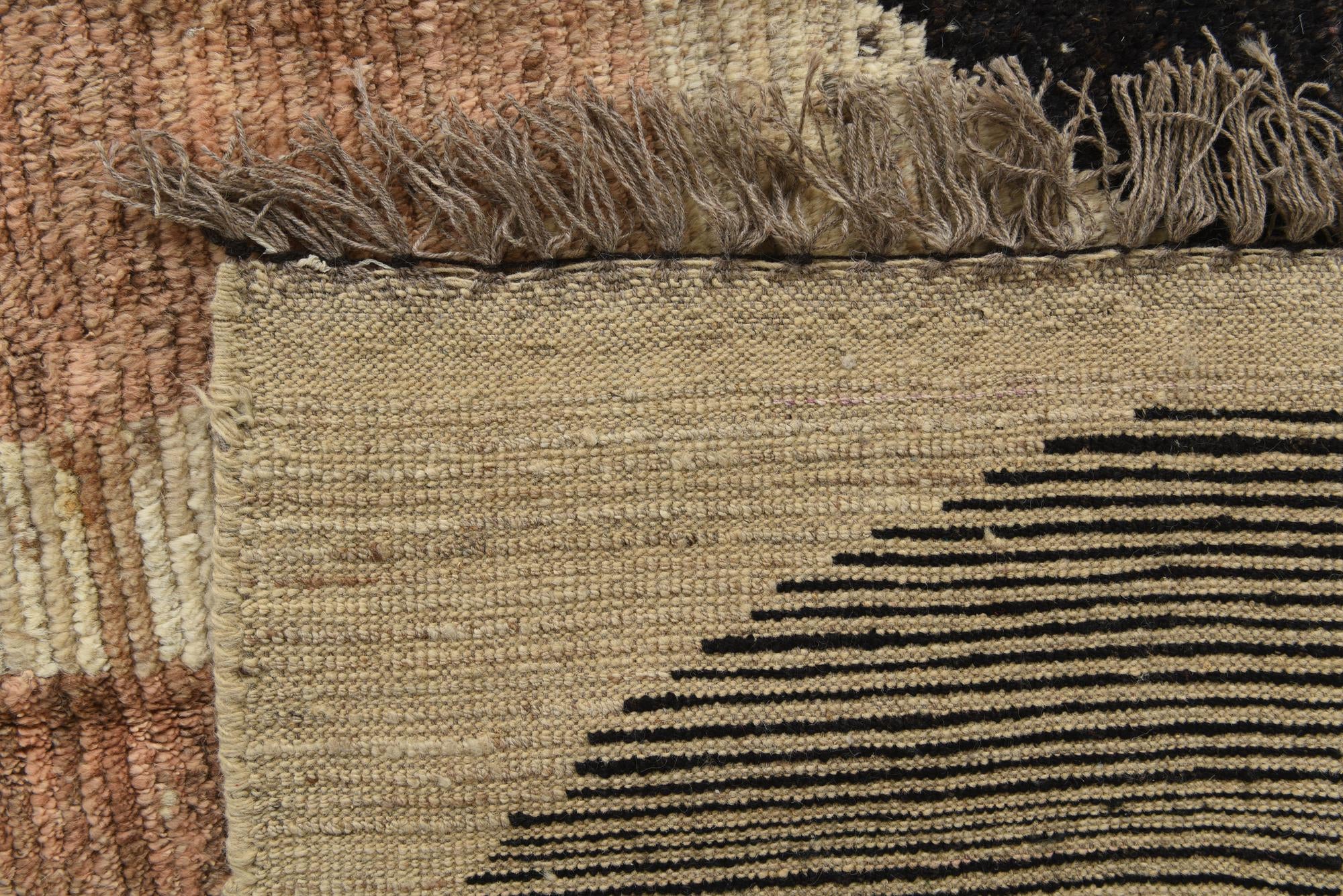 9' 2 x 12' 6 Hand Knotted Moroccan Wool Rug