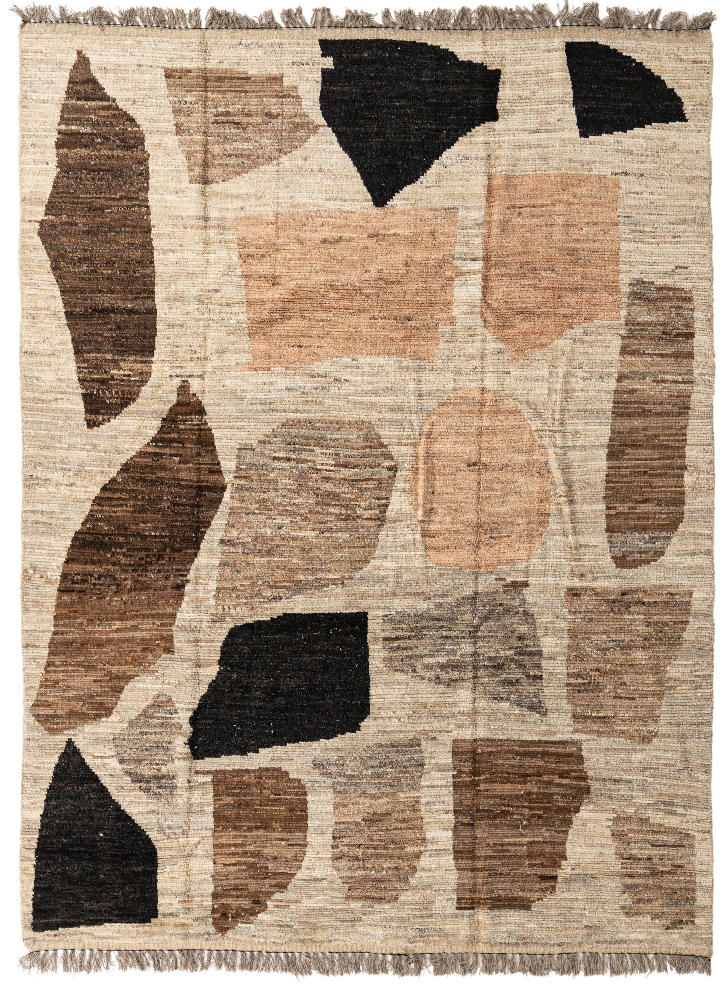 9' 2 x 12' 6 Hand Knotted Moroccan Wool Rug