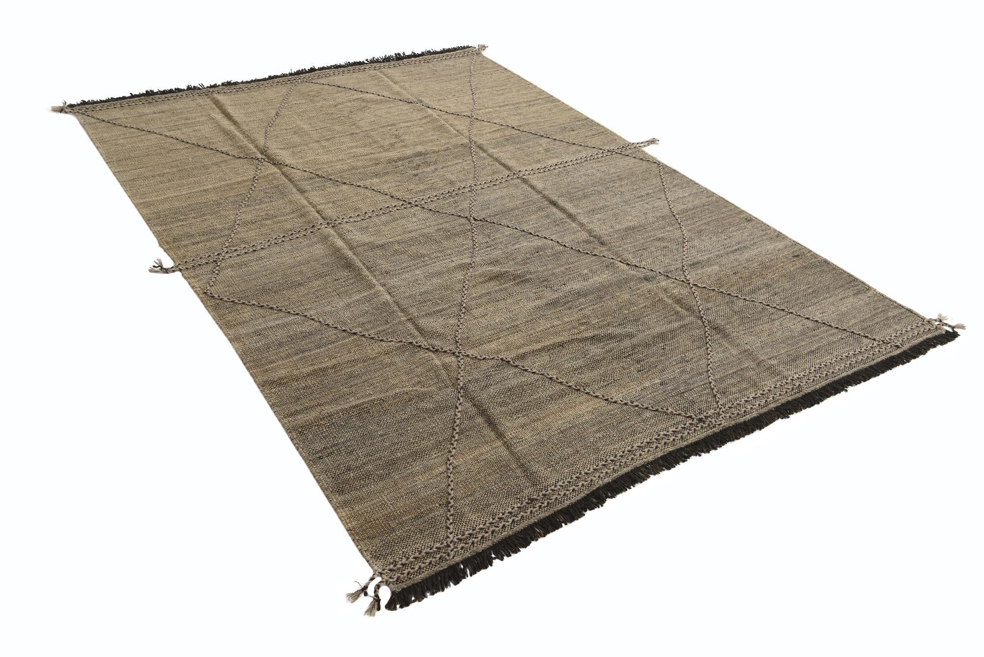 7' x 9' 10 Hand Knotted Moroccan Wool Rug