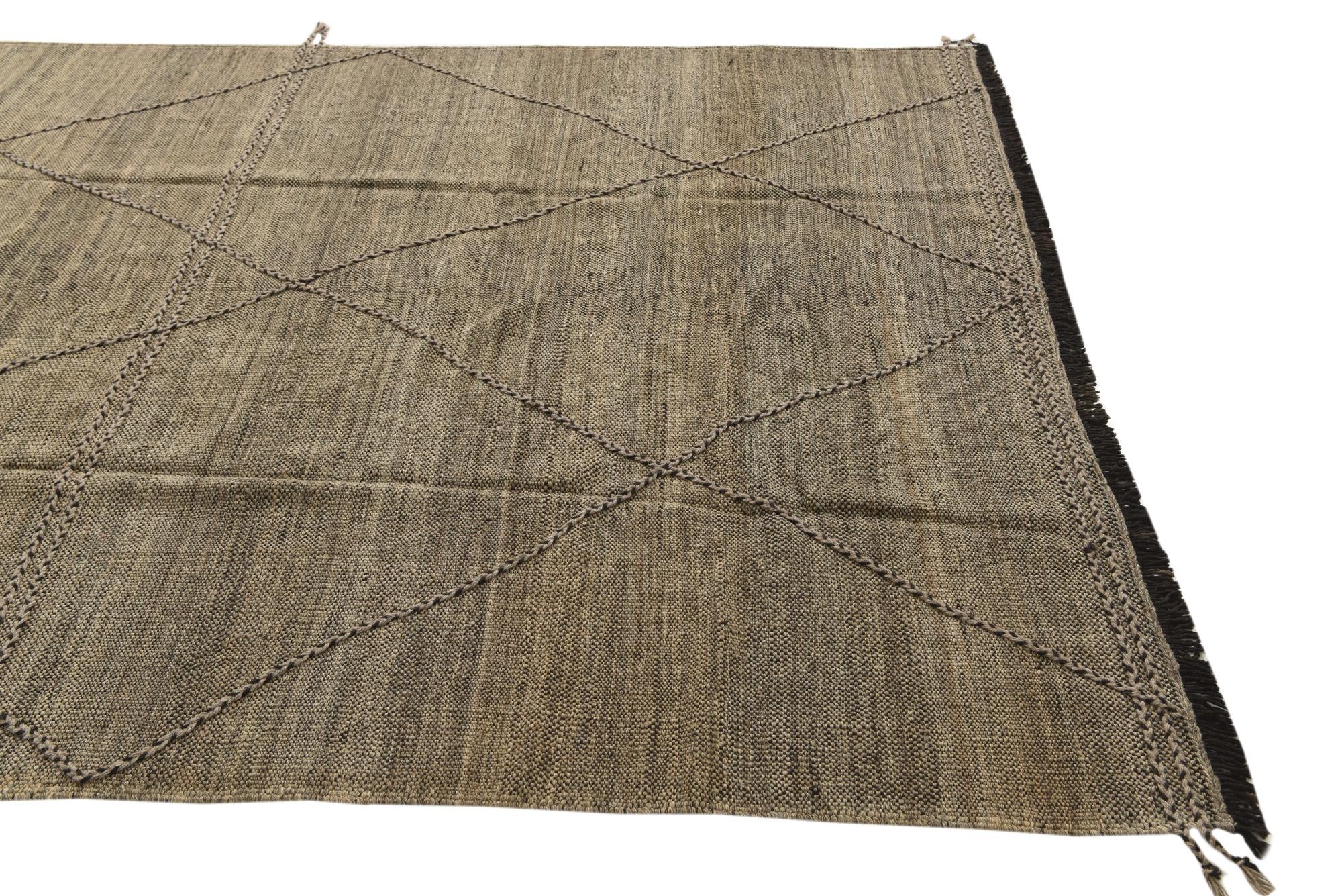 7' x 9' 10 Hand Knotted Moroccan Wool Rug