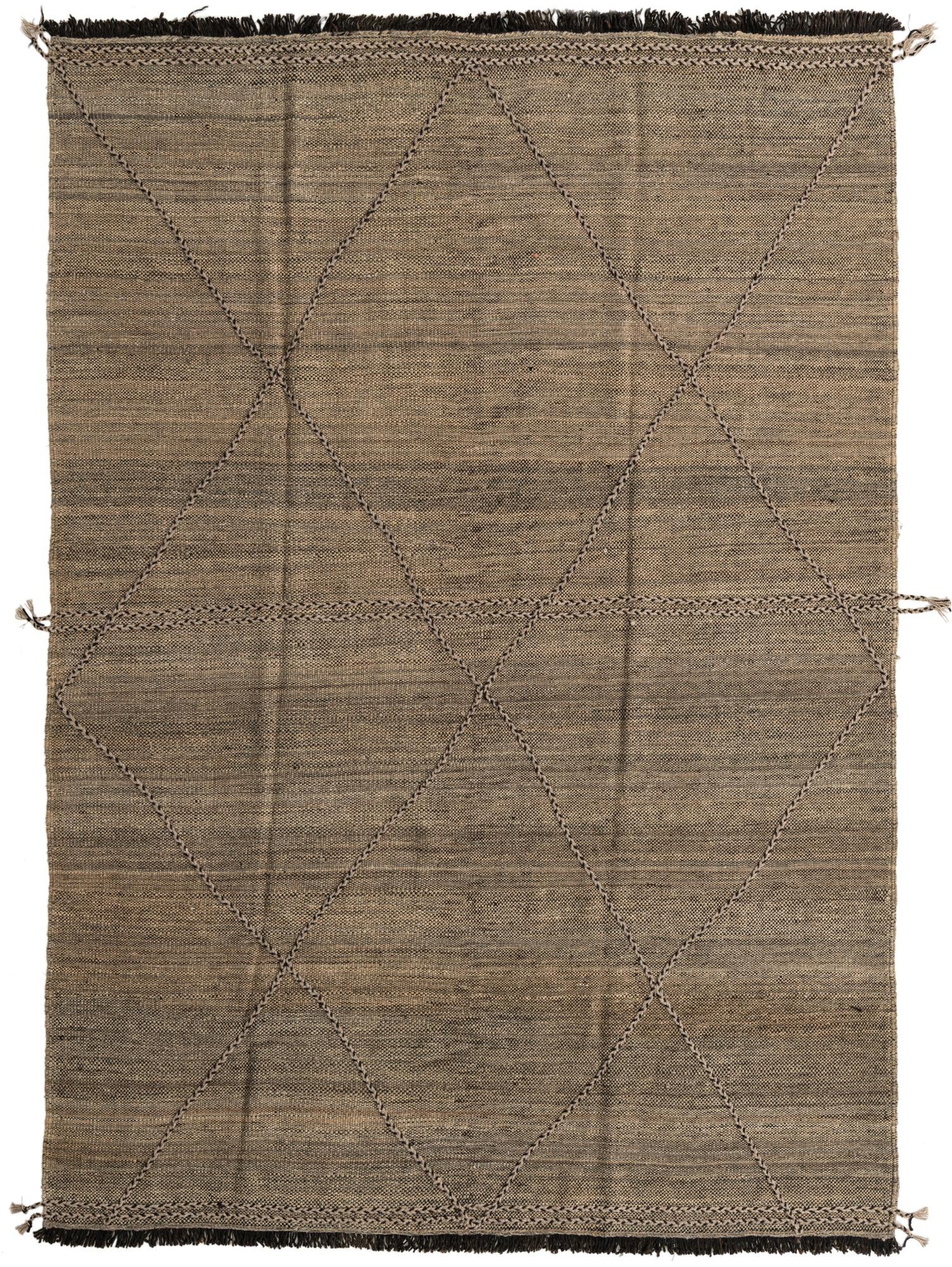 7' x 9' 10 Hand Knotted Moroccan Wool Rug