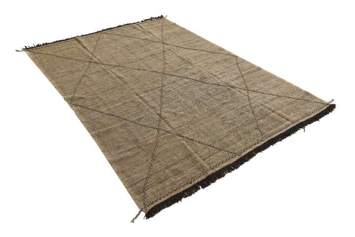 7' x 9' 4 Hand Knotted Moroccan Wool Rug