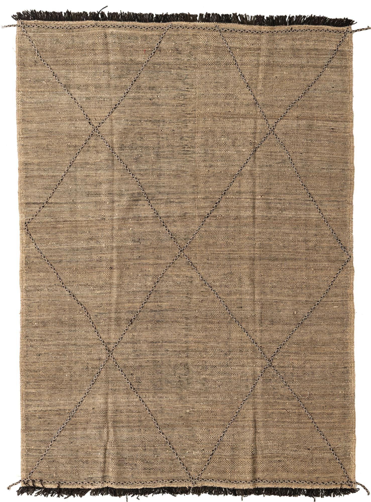 7' x 9' 4 Hand Knotted Moroccan Wool Rug