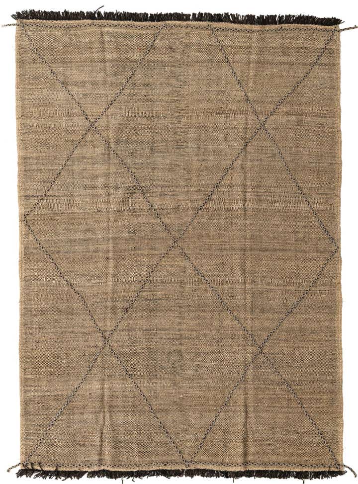 7' x 9' 4 Hand Knotted Moroccan Wool Rug