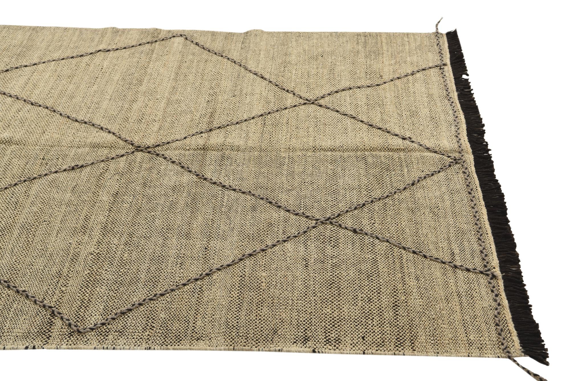 5' 4 x 7' 9 Hand Knotted Moroccan Wool Rug