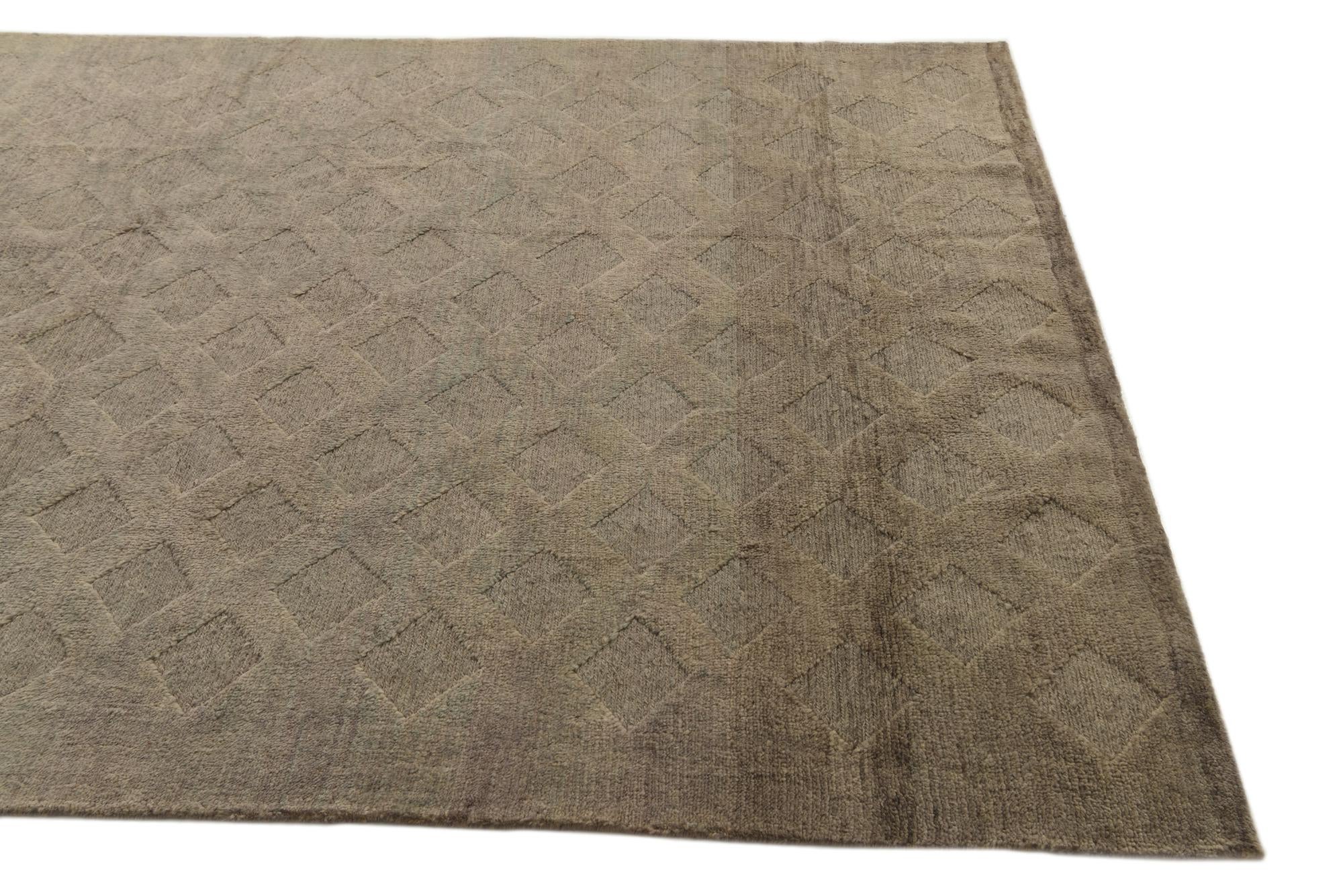 6' 1 x 8' Hand Knotted Moroccan Wool Rug