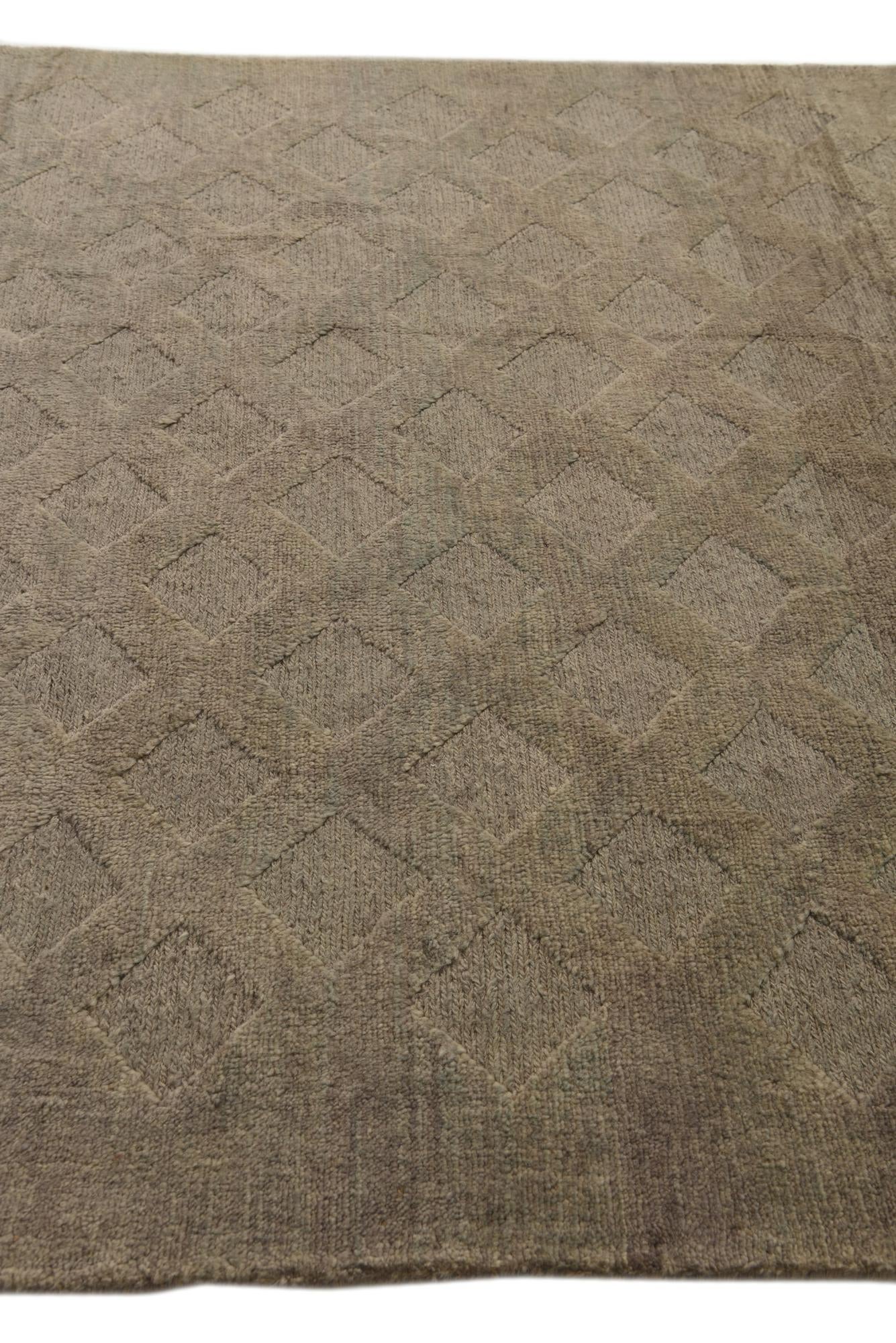 6' 1 x 8' Hand Knotted Moroccan Wool Rug