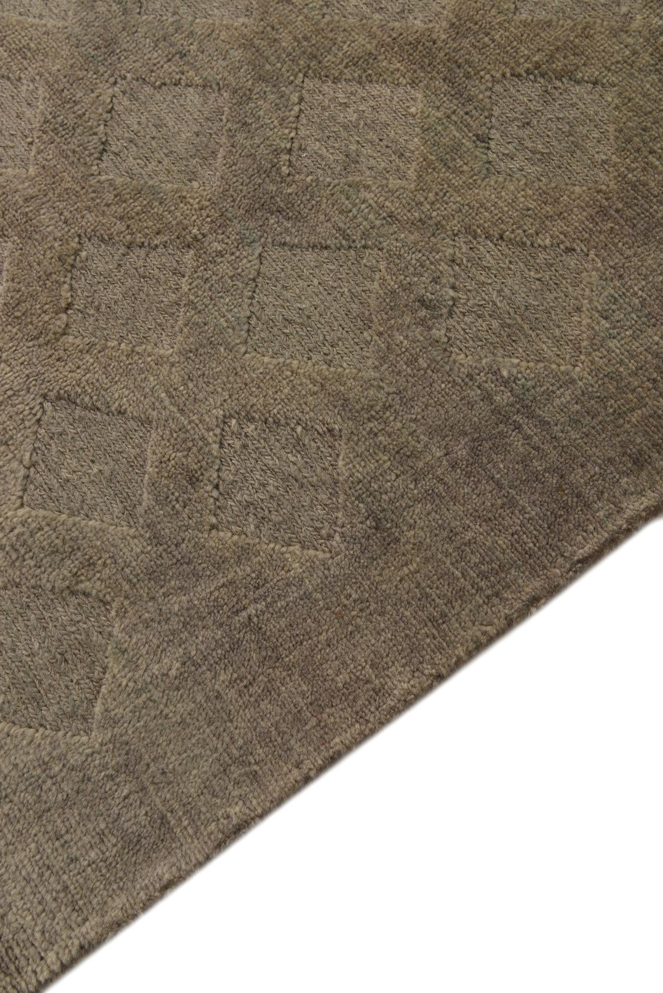 6' 1 x 8' Hand Knotted Moroccan Wool Rug