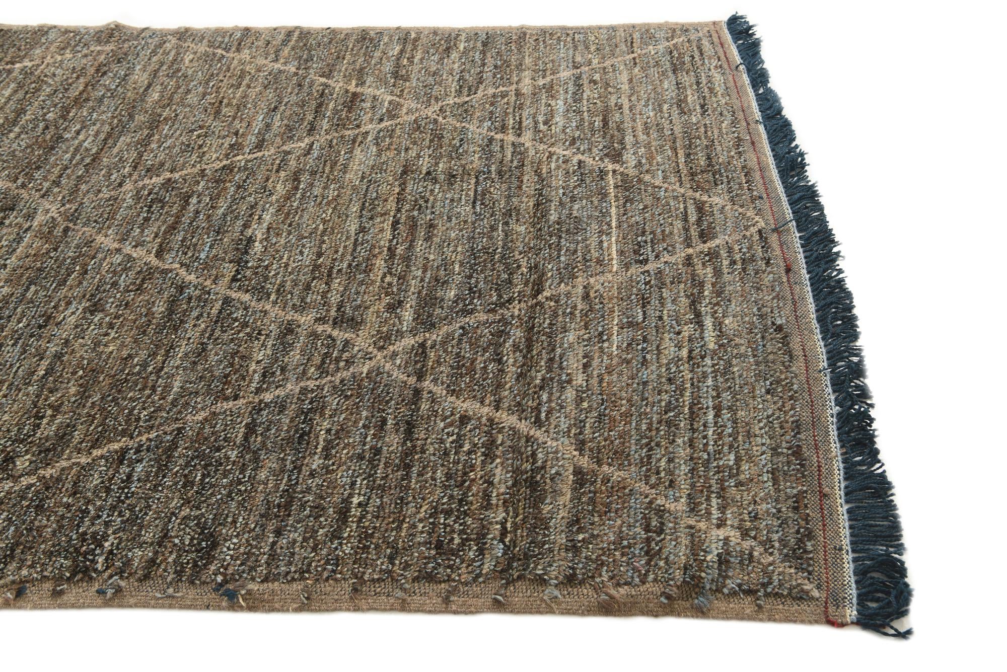 6' x 9' 1 Hand Knotted Moroccan Wool Rug