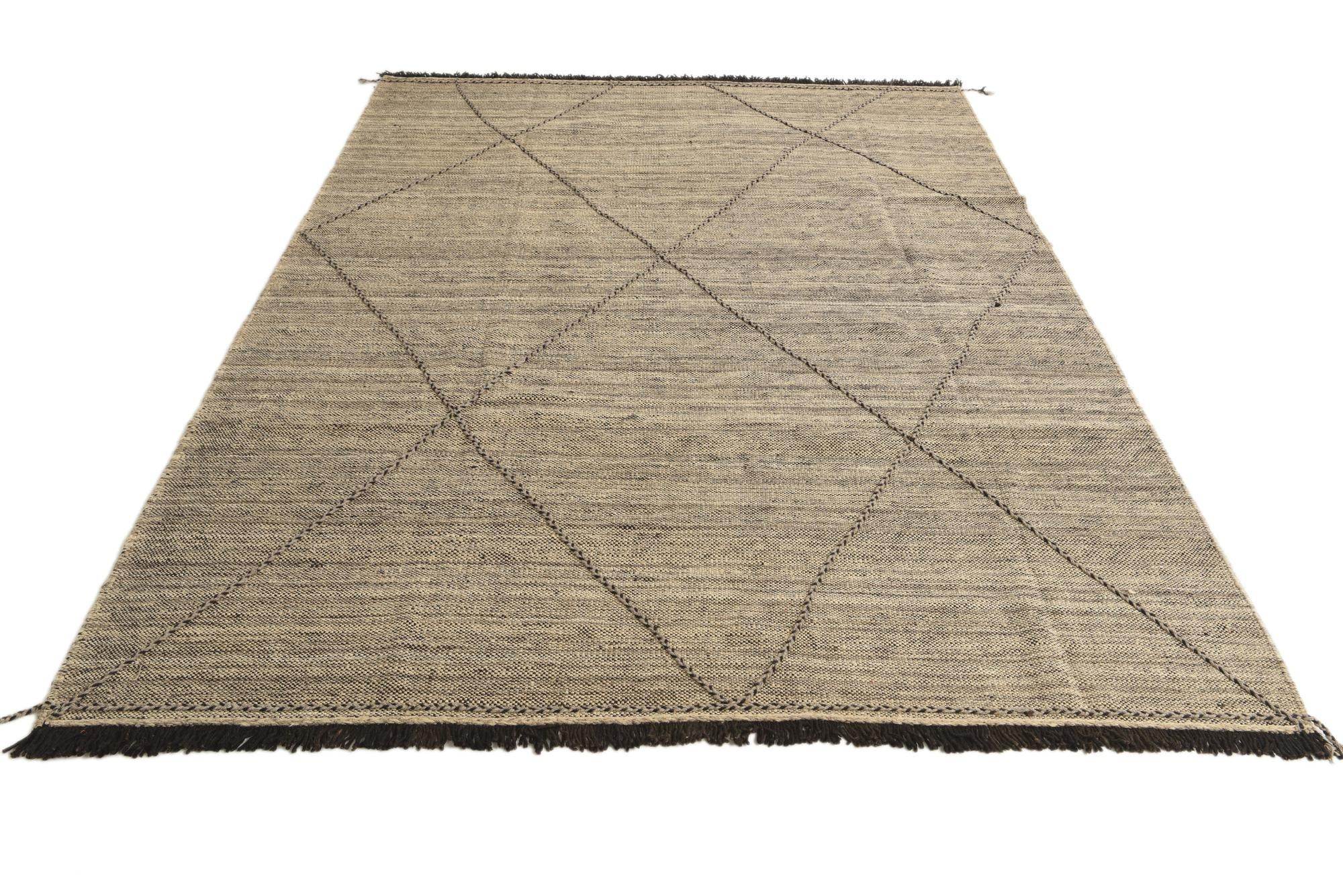 7' 2 x 9' 8 Hand Knotted Moroccan Wool Rug