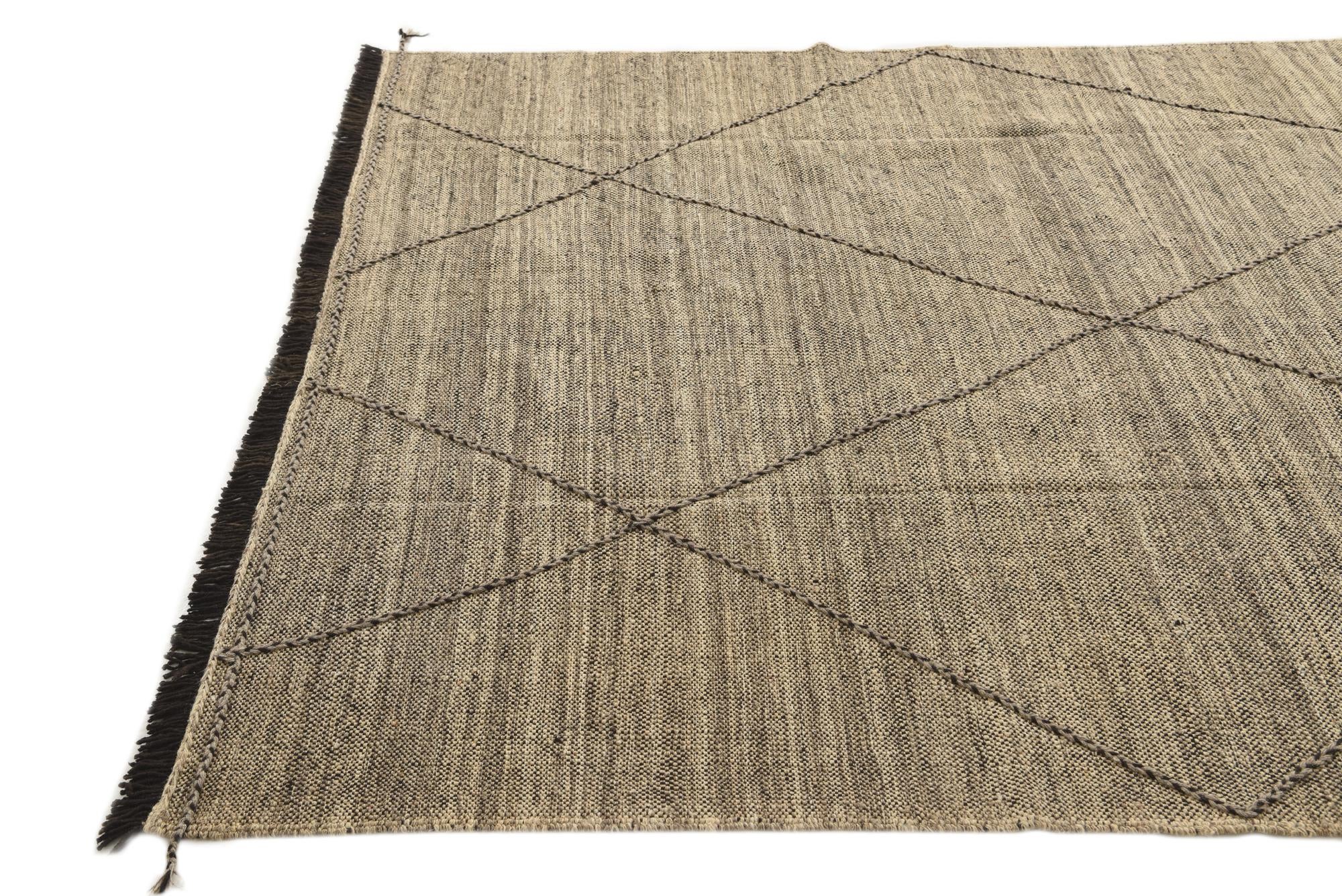 7' 2 x 9' 8 Hand Knotted Moroccan Wool Rug