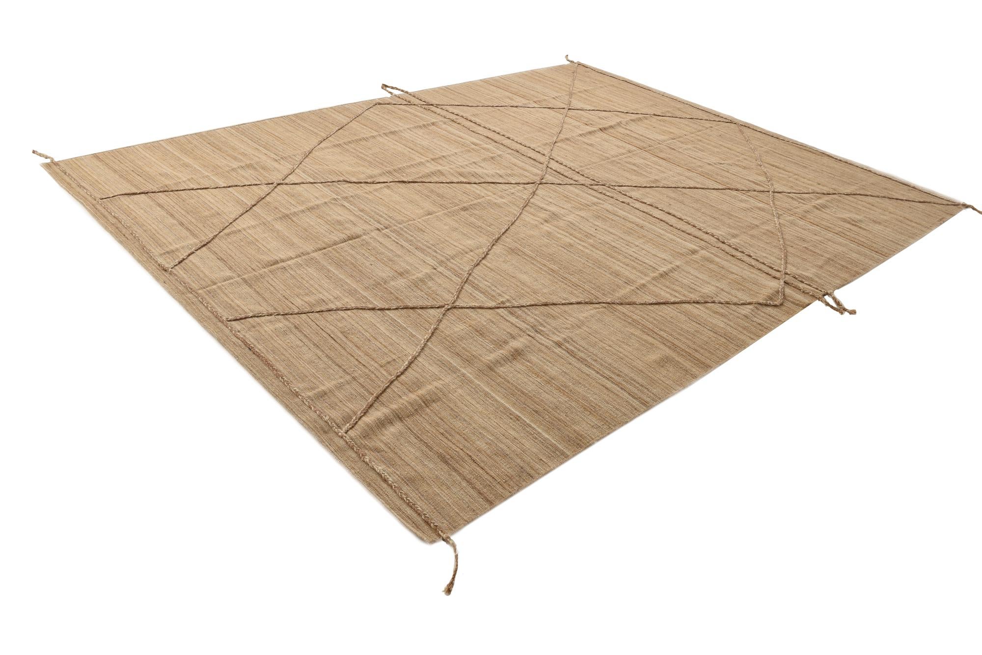 8' 10 x 11' 4 Hand Knotted Moroccan Wool Rug