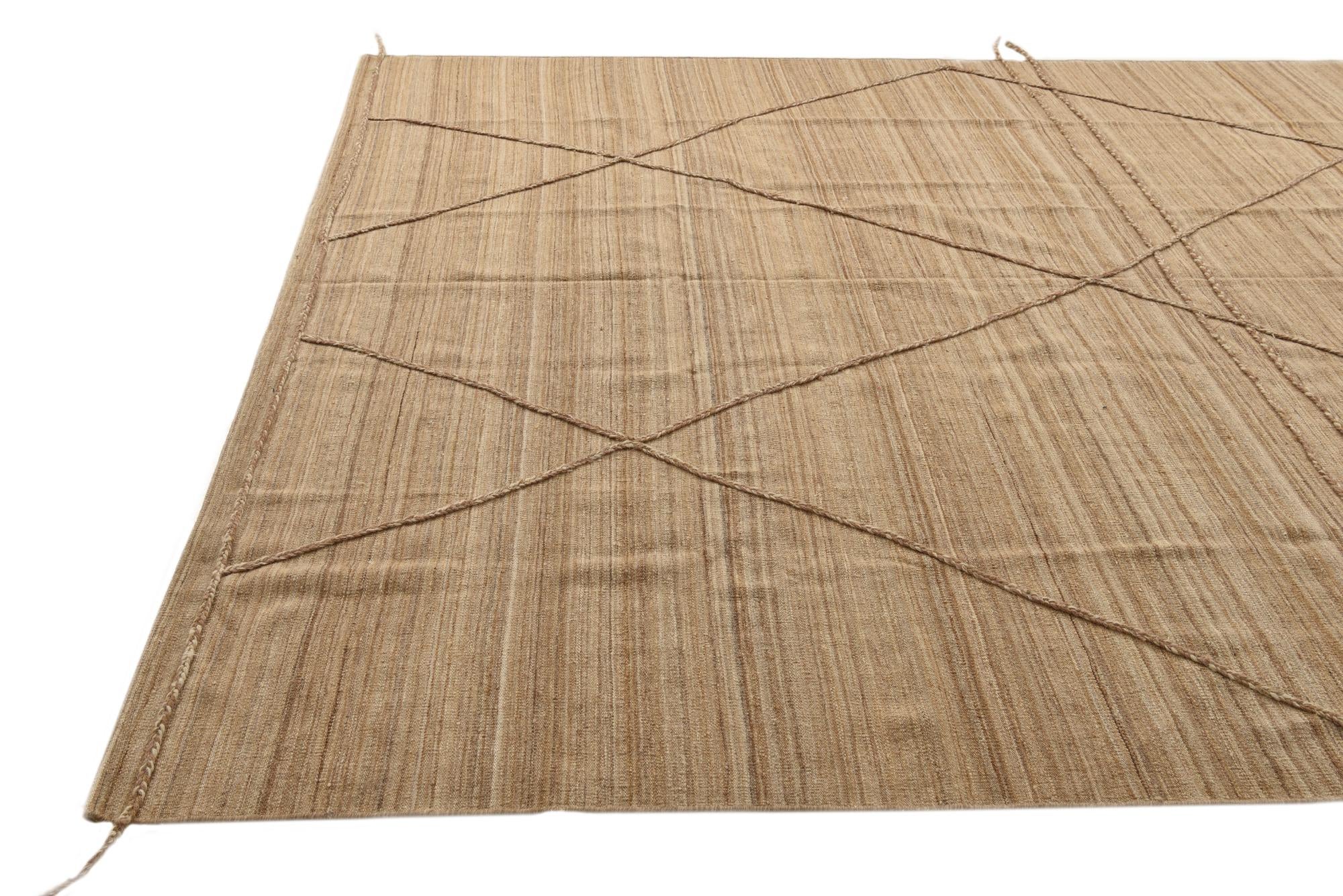 8' 10 x 11' 4 Hand Knotted Moroccan Wool Rug