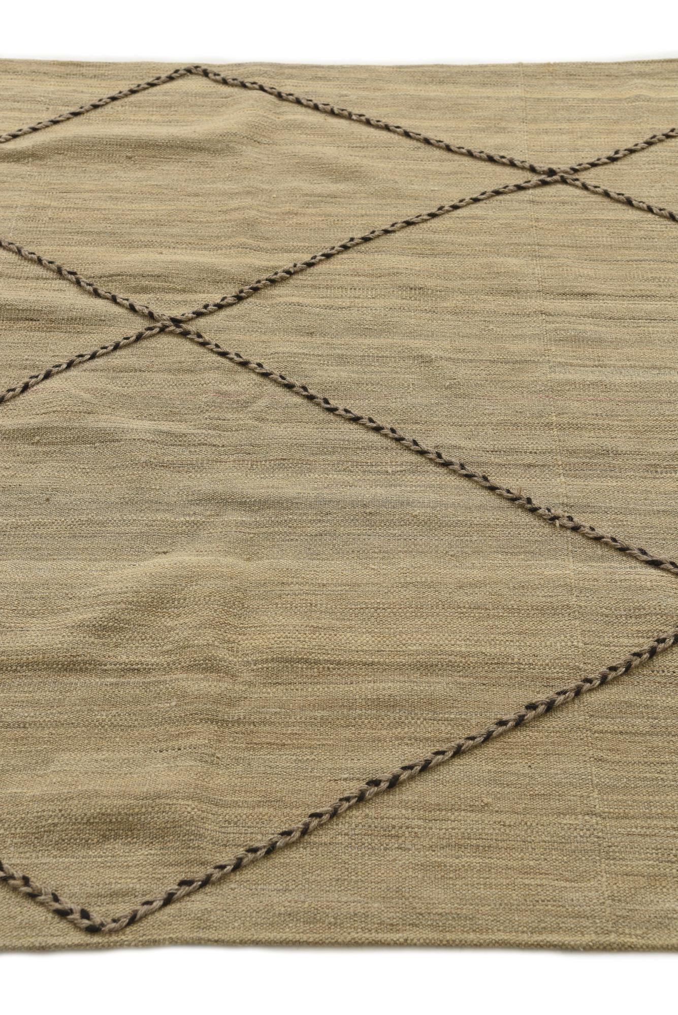 4' 6 x 6' 8 Hand Knotted Moroccan Wool Rug