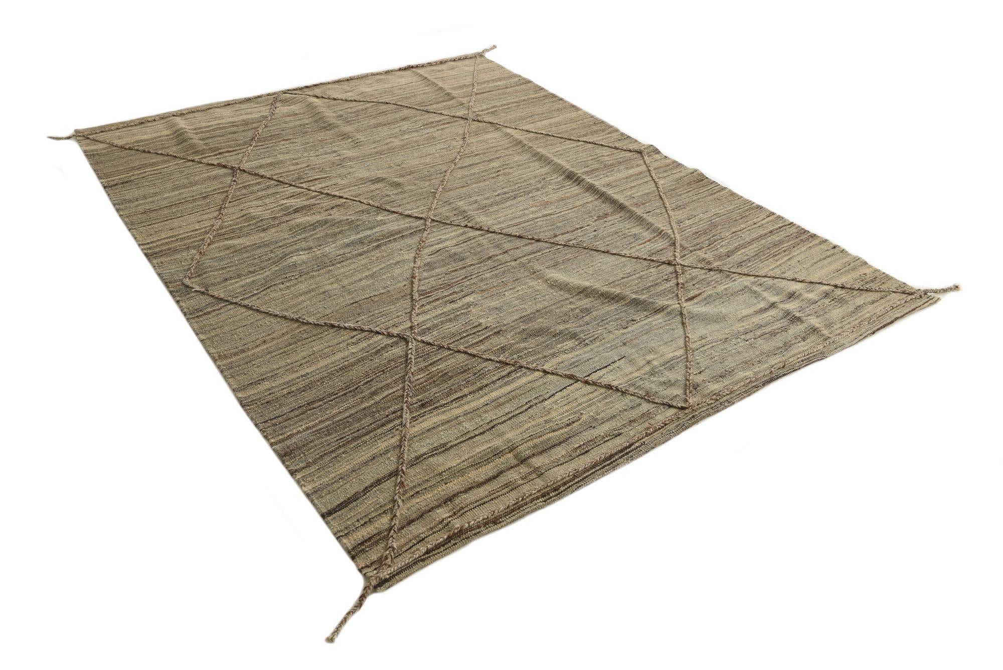 6' x 7' 8 Hand Knotted Moroccan Wool Rug