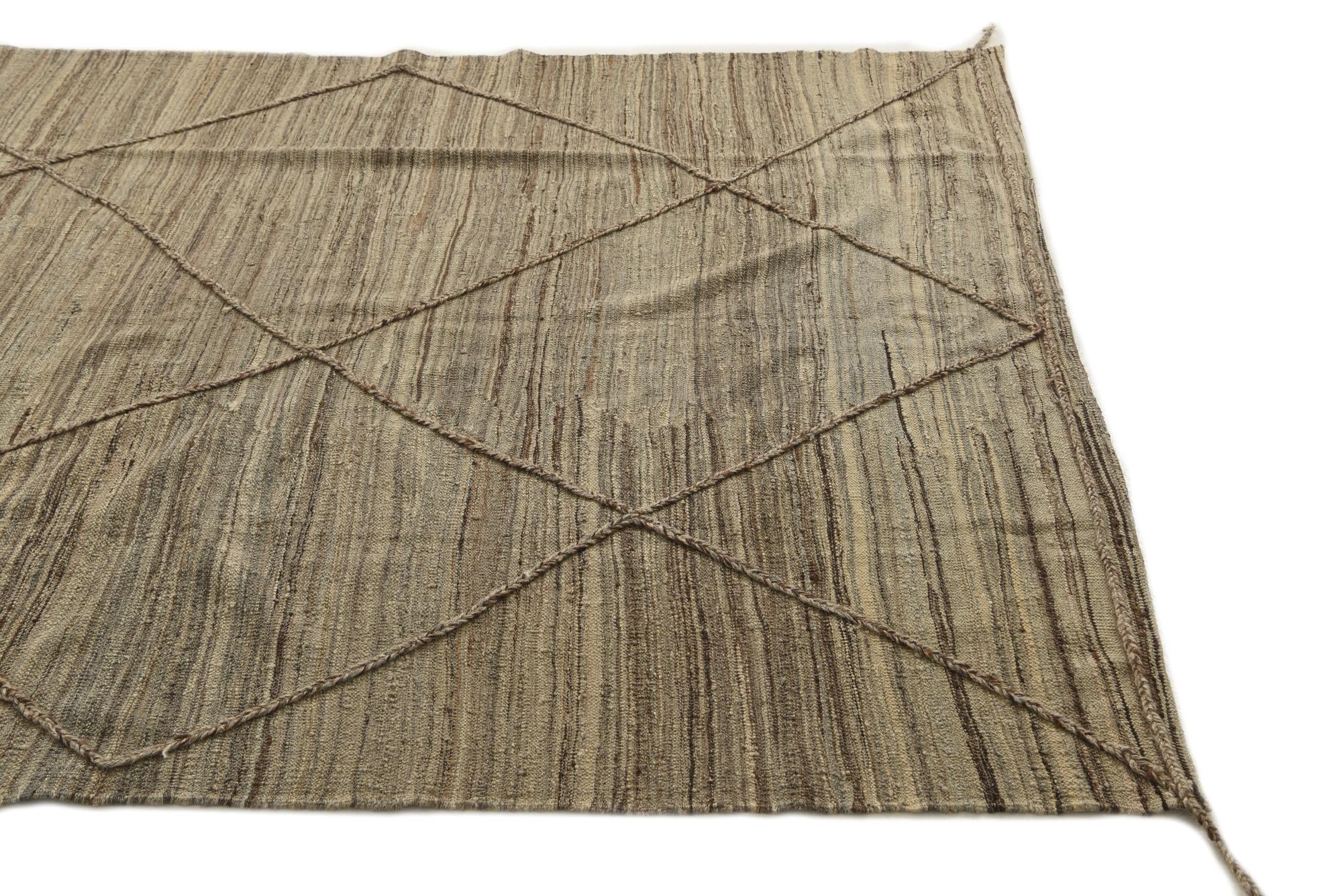 6' x 7' 8 Hand Knotted Moroccan Wool Rug