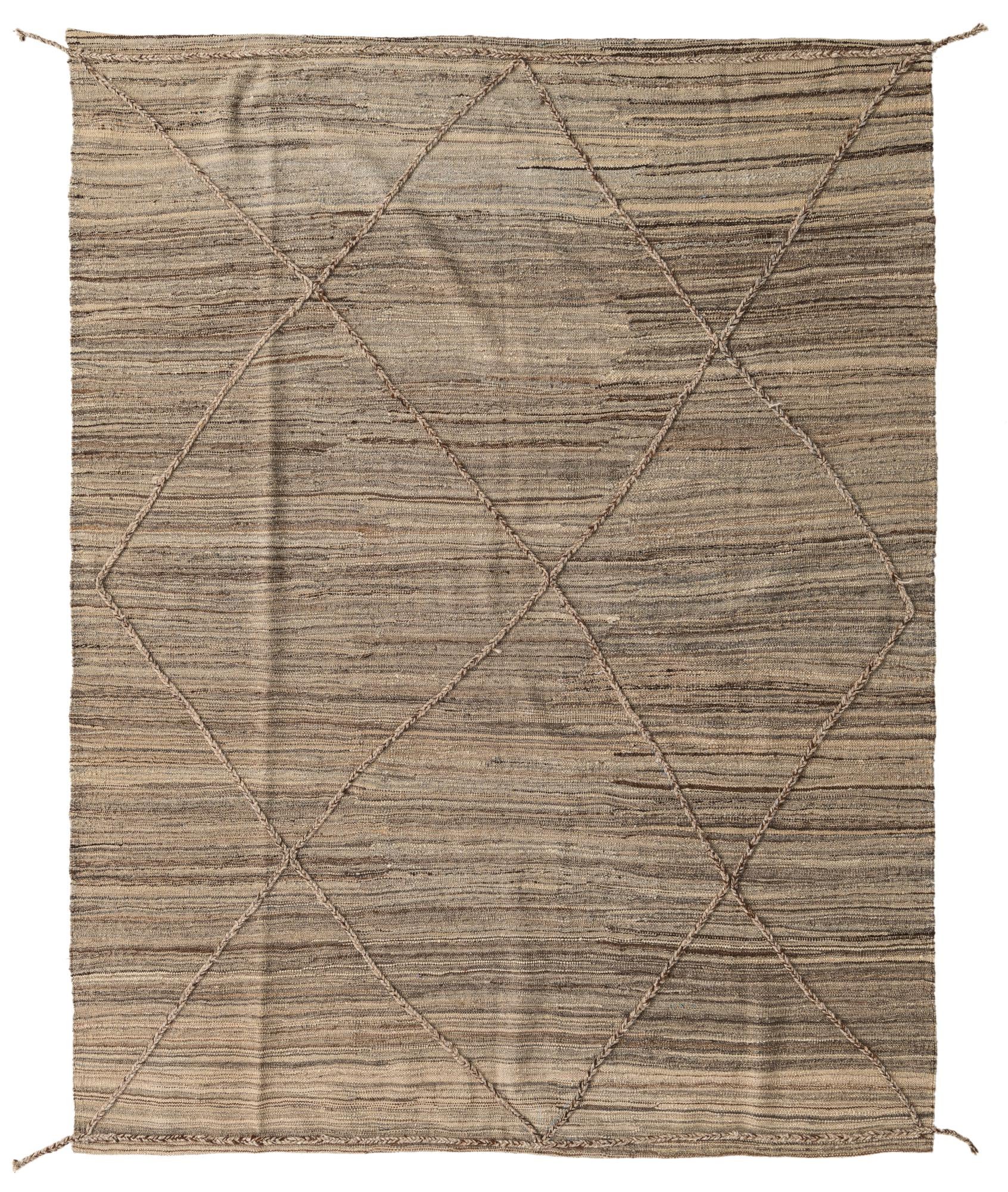 6' x 7' 8 Hand Knotted Moroccan Wool Rug