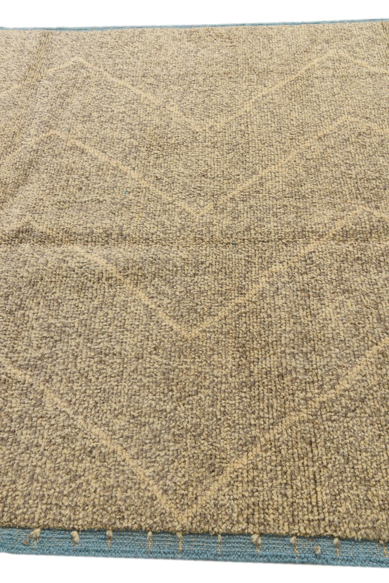 6' 2 x 9' 6 Hand Knotted Moroccan Wool Rug