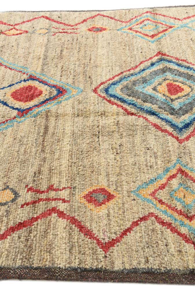 6' 4 x 9' 3 Hand Knotted Moroccan Wool Rug