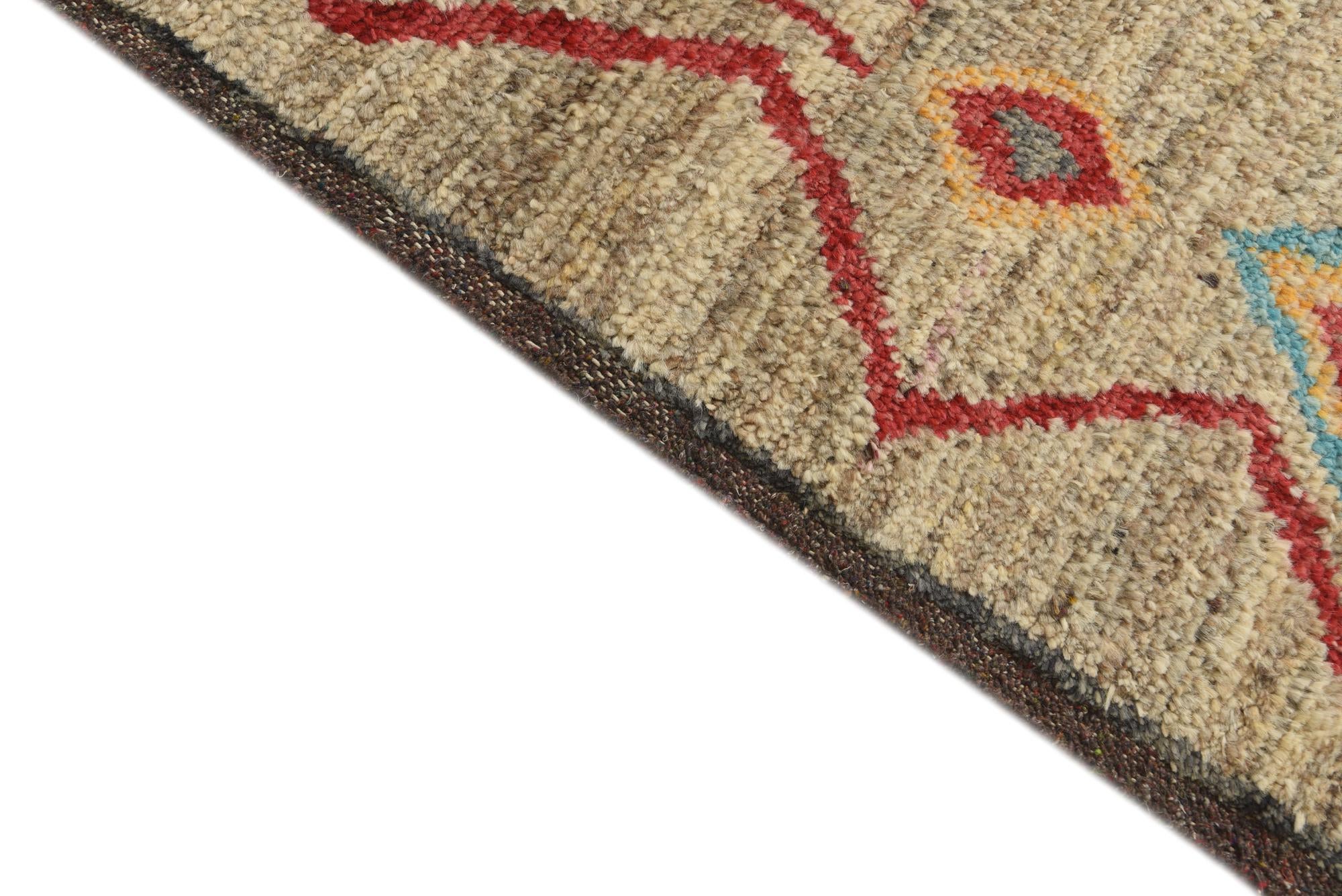 6' 4 x 9' 3 Hand Knotted Moroccan Wool Rug