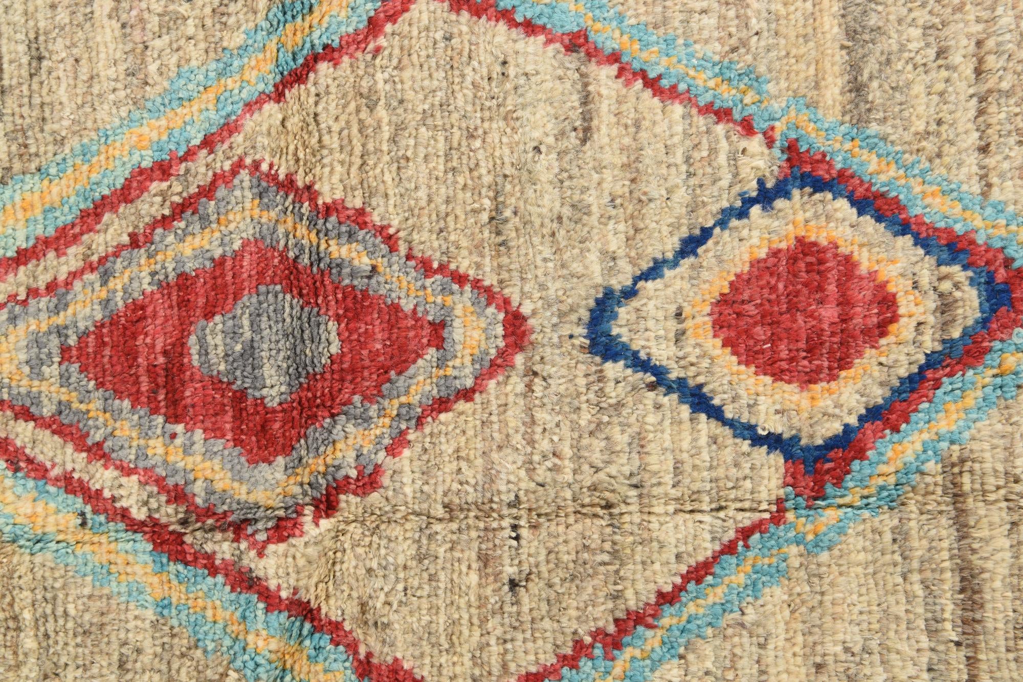6' 4 x 9' 3 Hand Knotted Moroccan Wool Rug