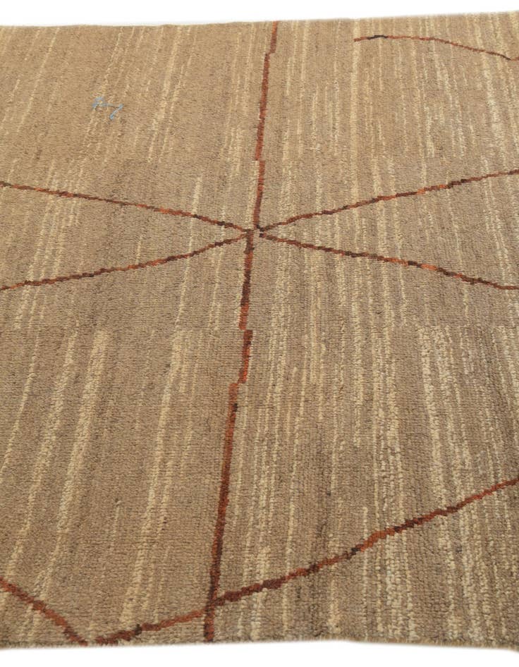 Detail image of 5' 8 x 8' 2  Hand Knotted Moroccan Wool Rug