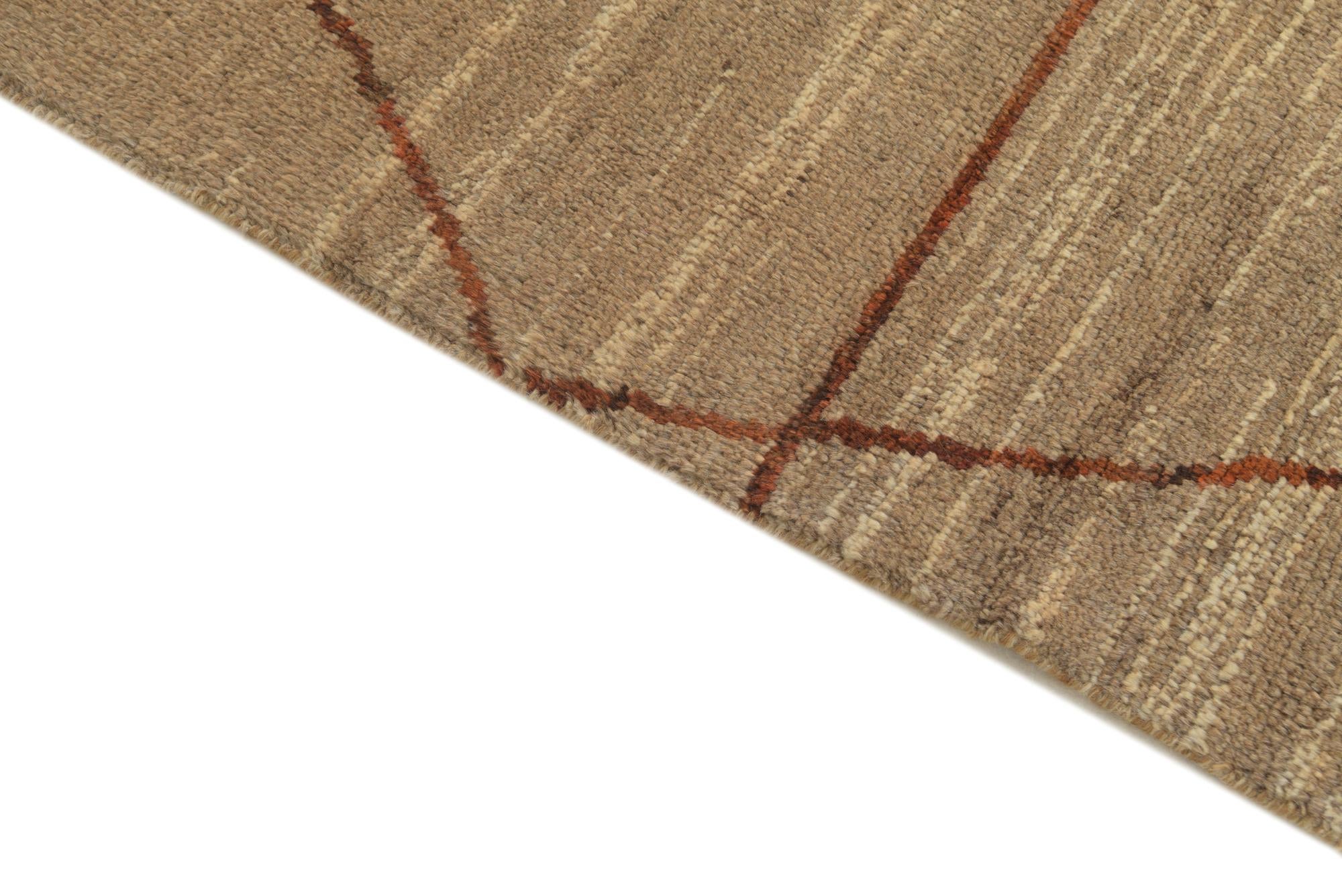 5' 8 x 8' 2 Hand Knotted Moroccan Wool Rug