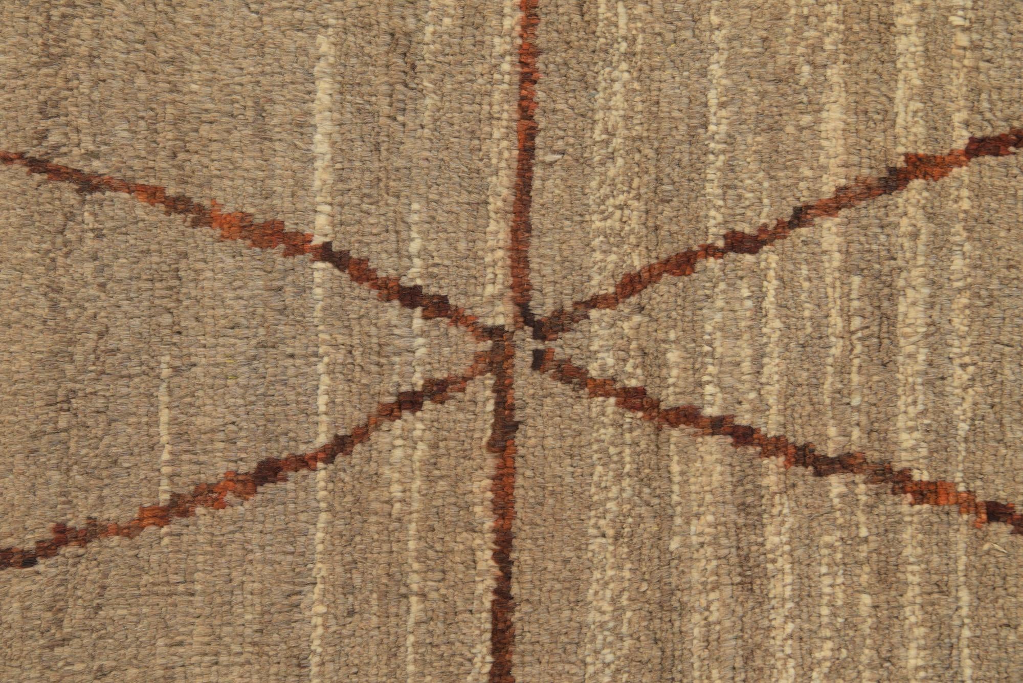 5' 8 x 8' 2 Hand Knotted Moroccan Wool Rug