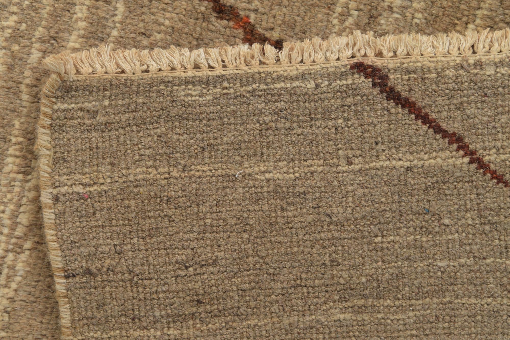 5' 8 x 8' 2 Hand Knotted Moroccan Wool Rug