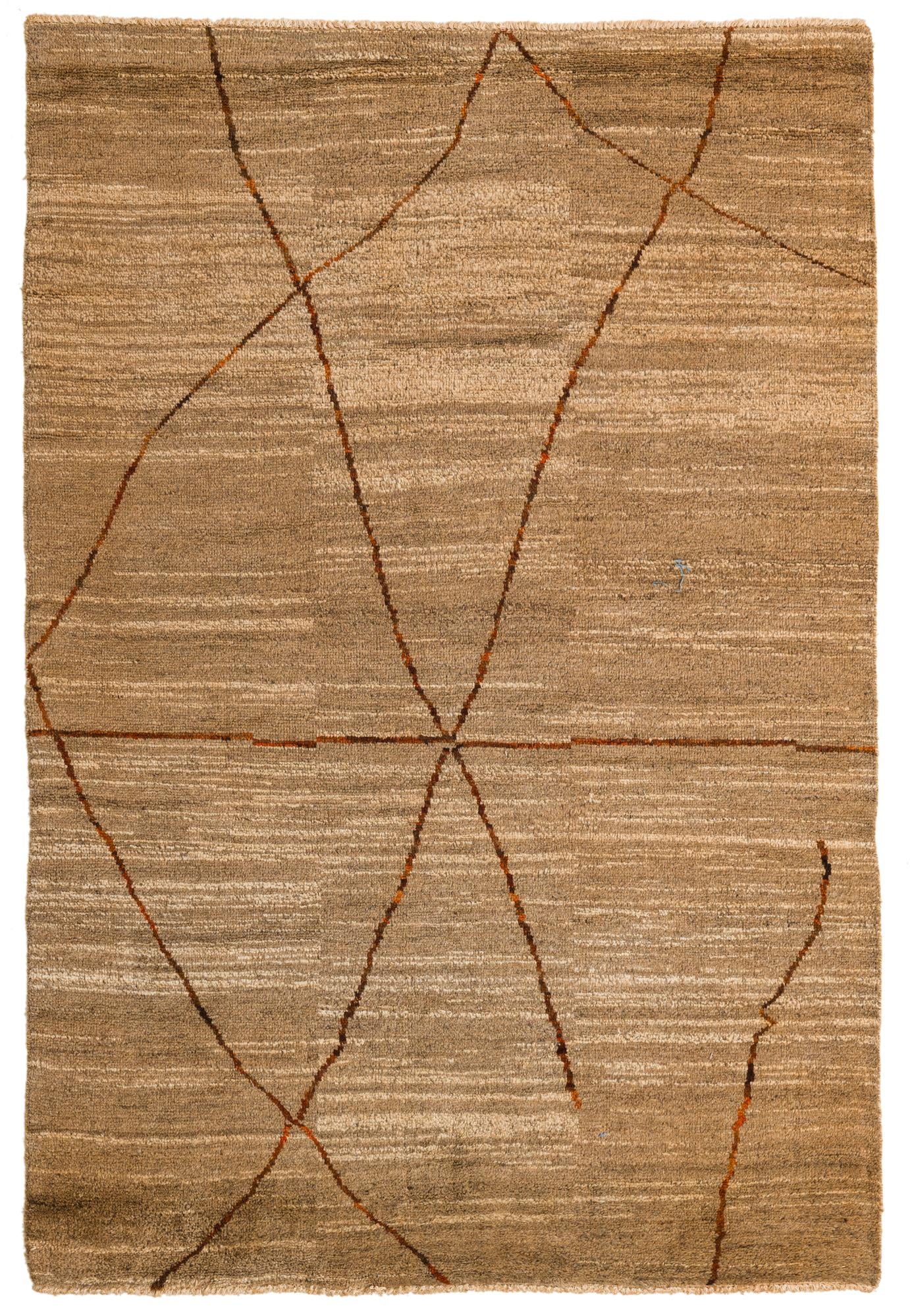 5' 8 x 8' 2 Hand Knotted Moroccan Wool Rug