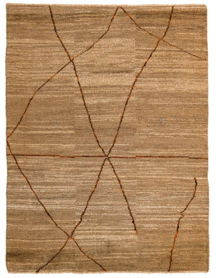 Detail image of 5' 8 x 8' 2 Hand Knotted Moroccan Wool Rug
