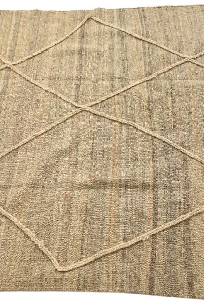4' 5 x 6' Hand Knotted Moroccan Wool Rug