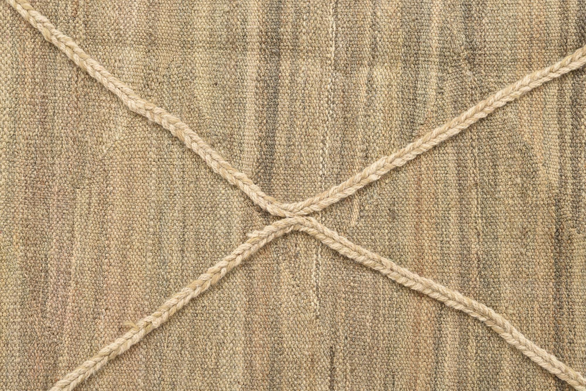 4' 5 x 6' Hand Knotted Moroccan Wool Rug