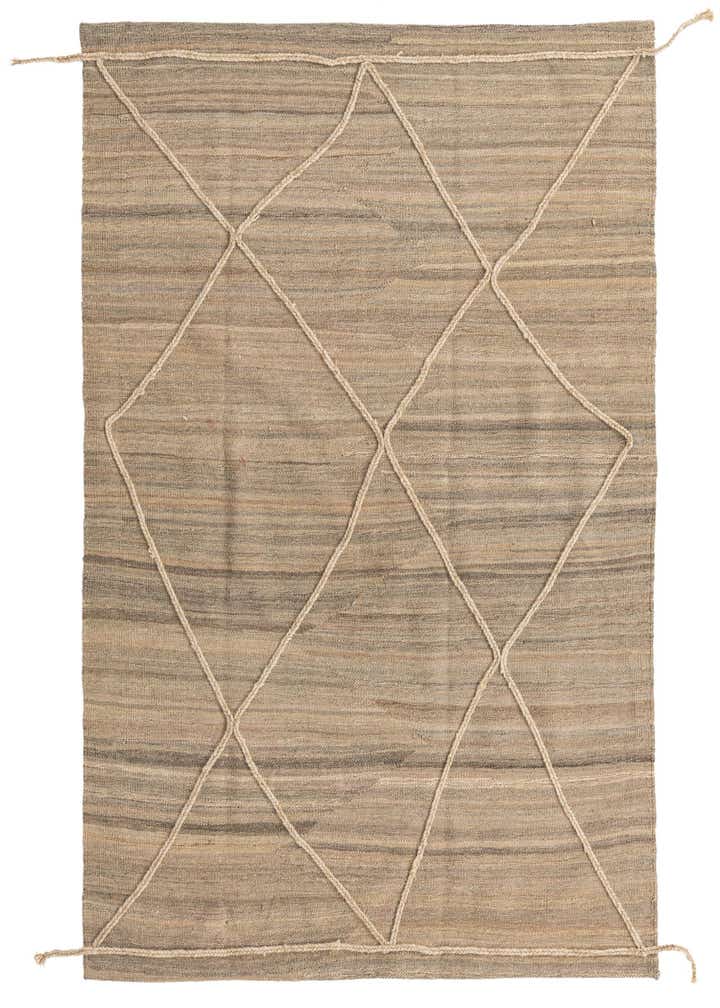 4' 5 x 6' Hand Knotted Moroccan Wool Rug