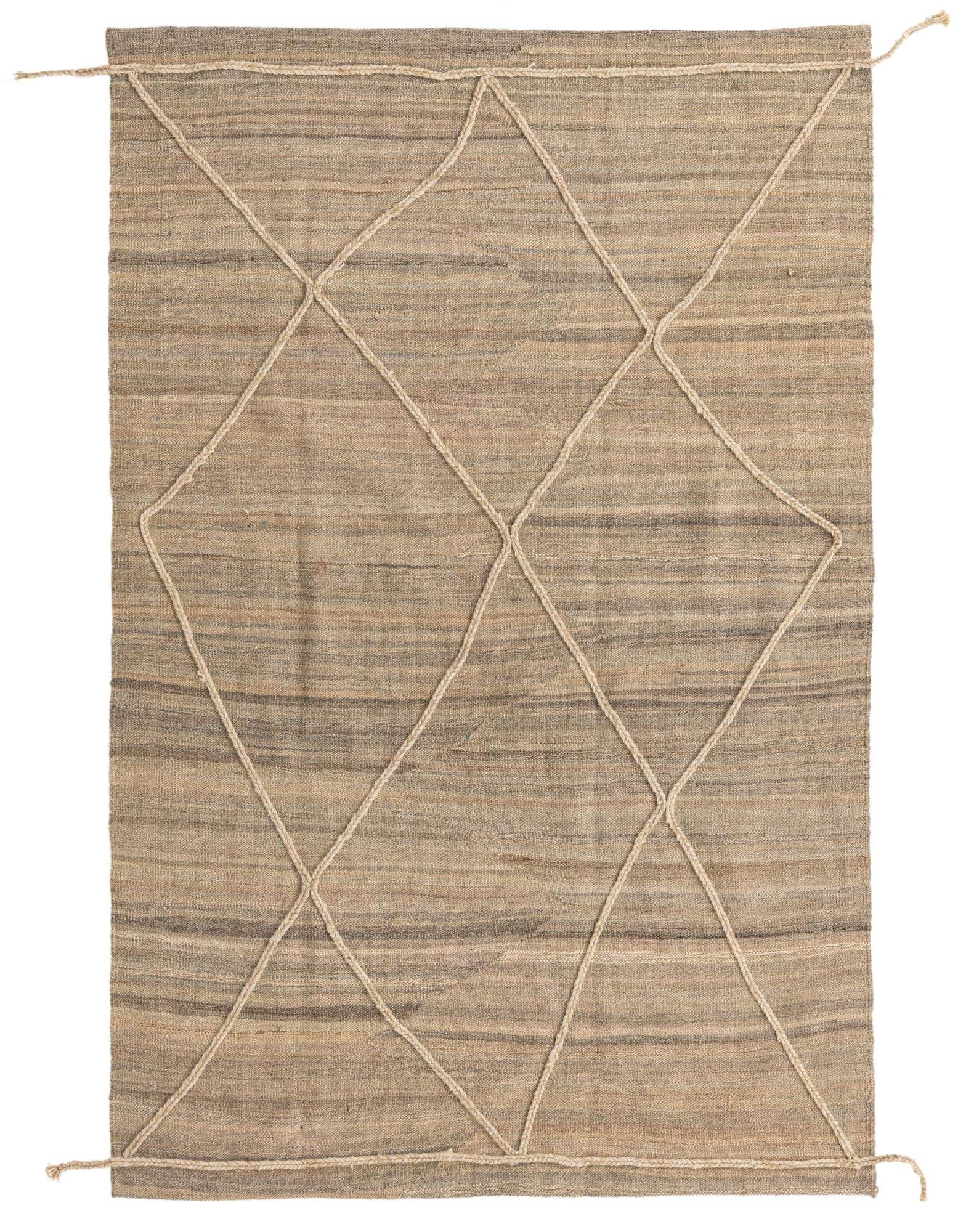 4' 5 x 6' Hand Knotted Moroccan Wool Rug