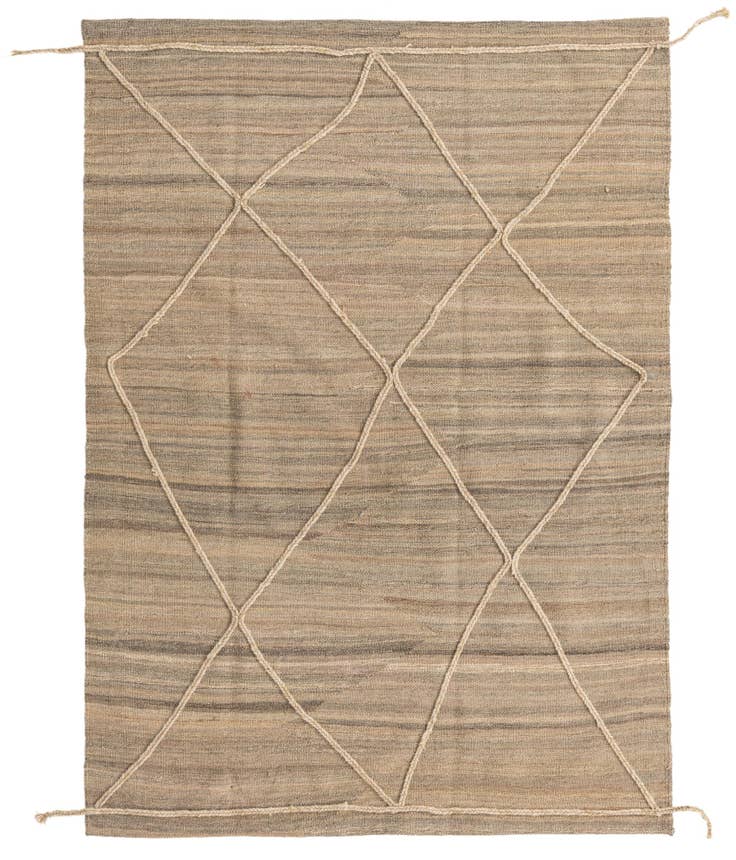 Detail image of 4' 5 x 6' Hand Knotted Moroccan Wool Rug