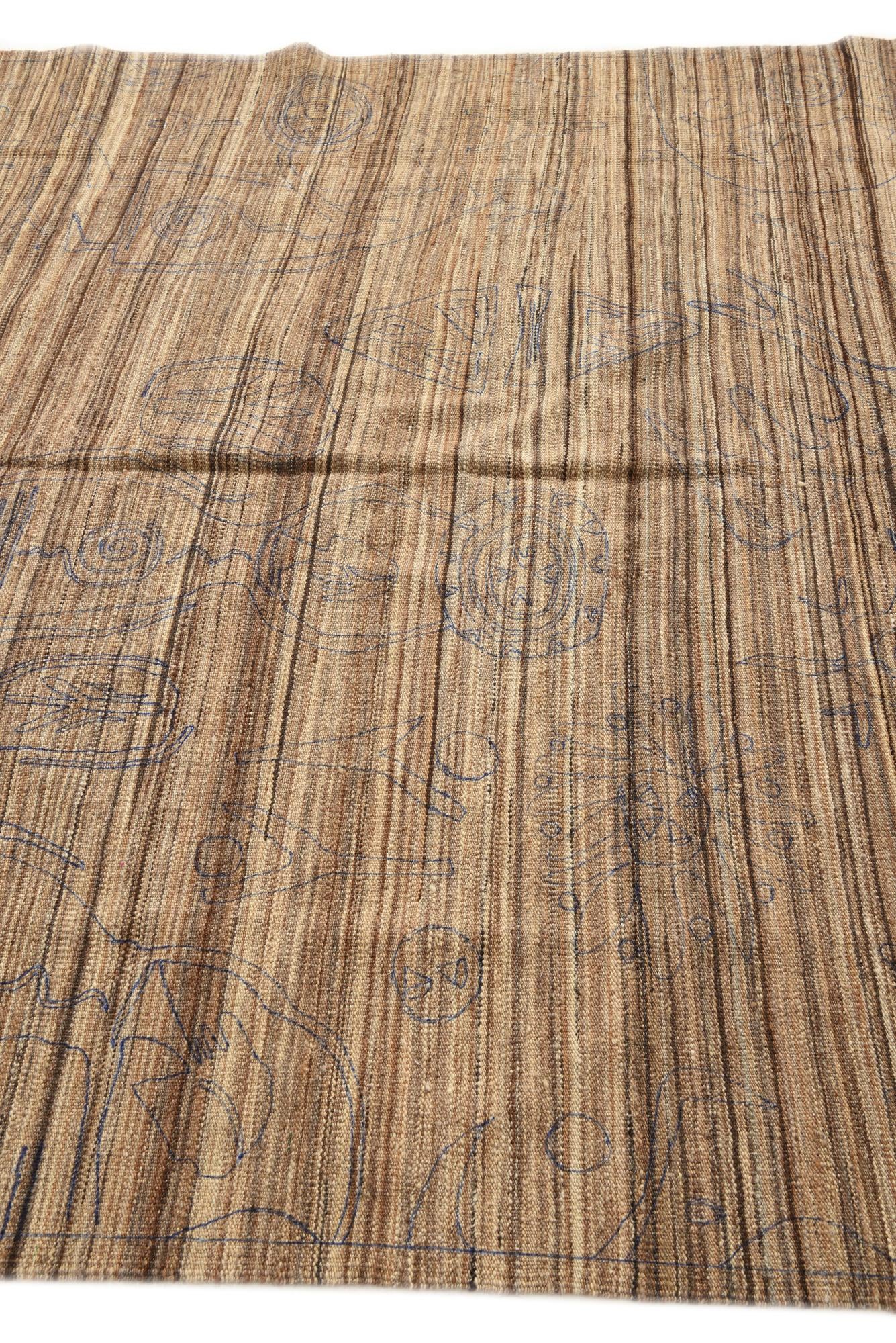 5' 10 x 7' 2 Hand Knotted Moroccan Wool Rug