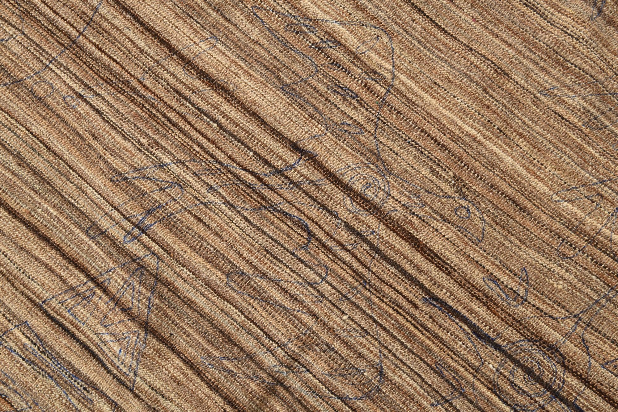 5' 10 x 7' 2 Hand Knotted Moroccan Wool Rug