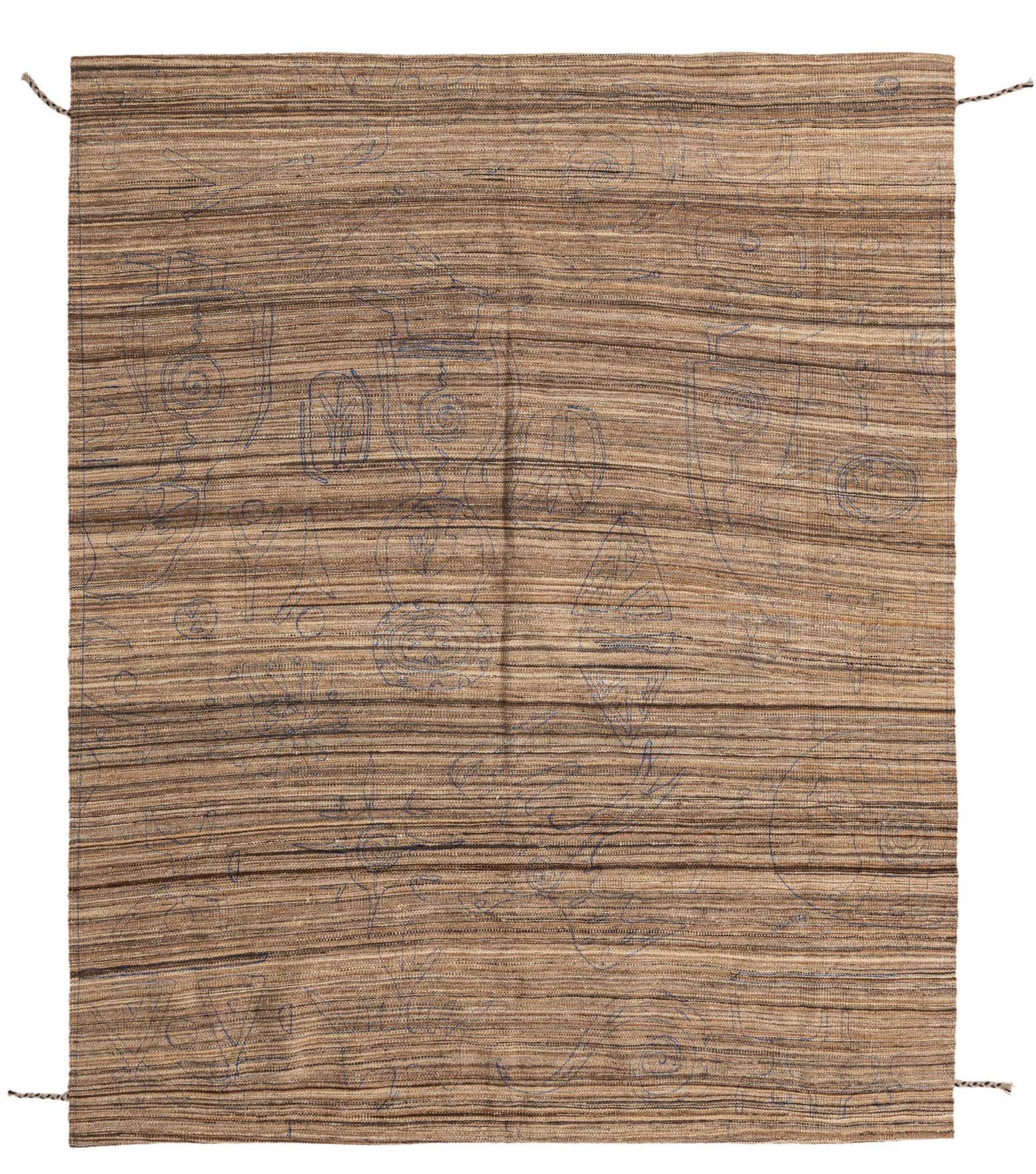 5' 10 x 7' 2 Hand Knotted Moroccan Wool Rug