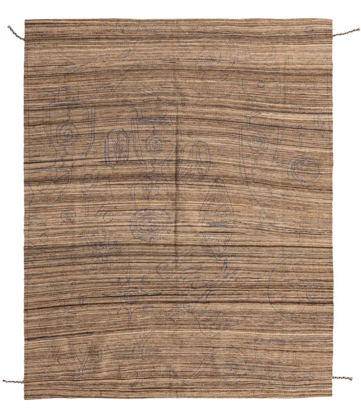 Detail image of 5' 10 x 7' 2 Hand Knotted Moroccan Wool Rug