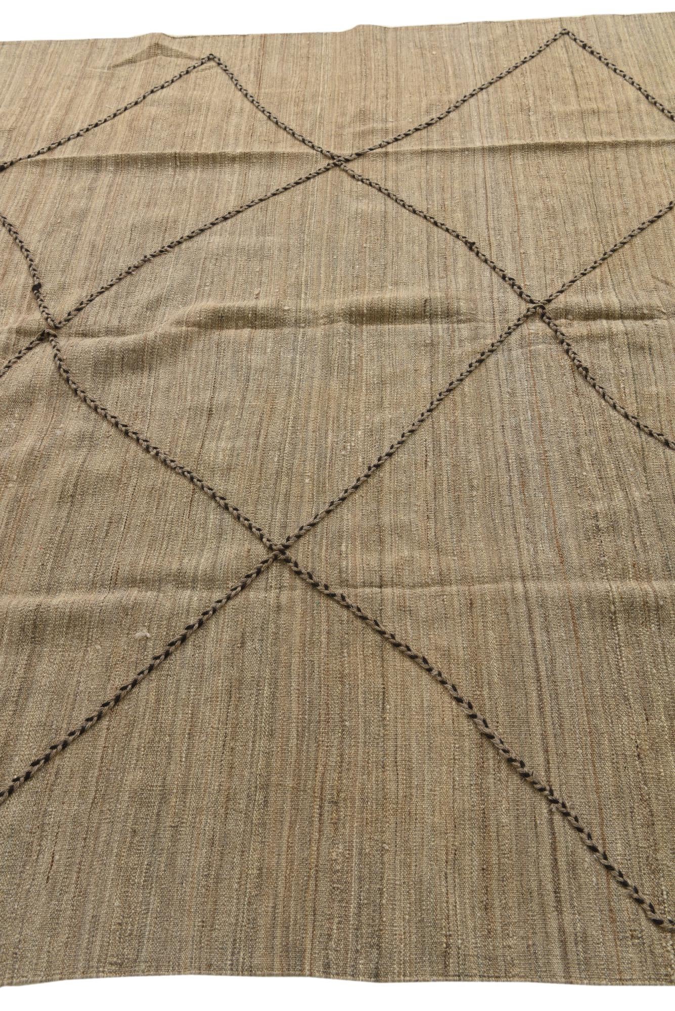 6' 9 x 9' 8 Hand Knotted Moroccan Wool Rug