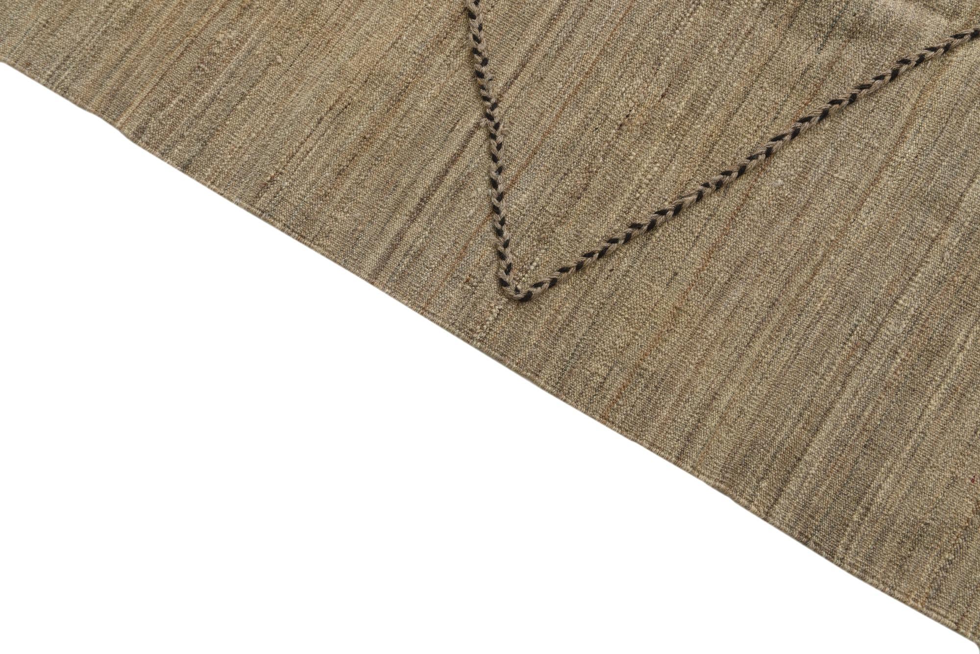6' 9 x 9' 8 Hand Knotted Moroccan Wool Rug