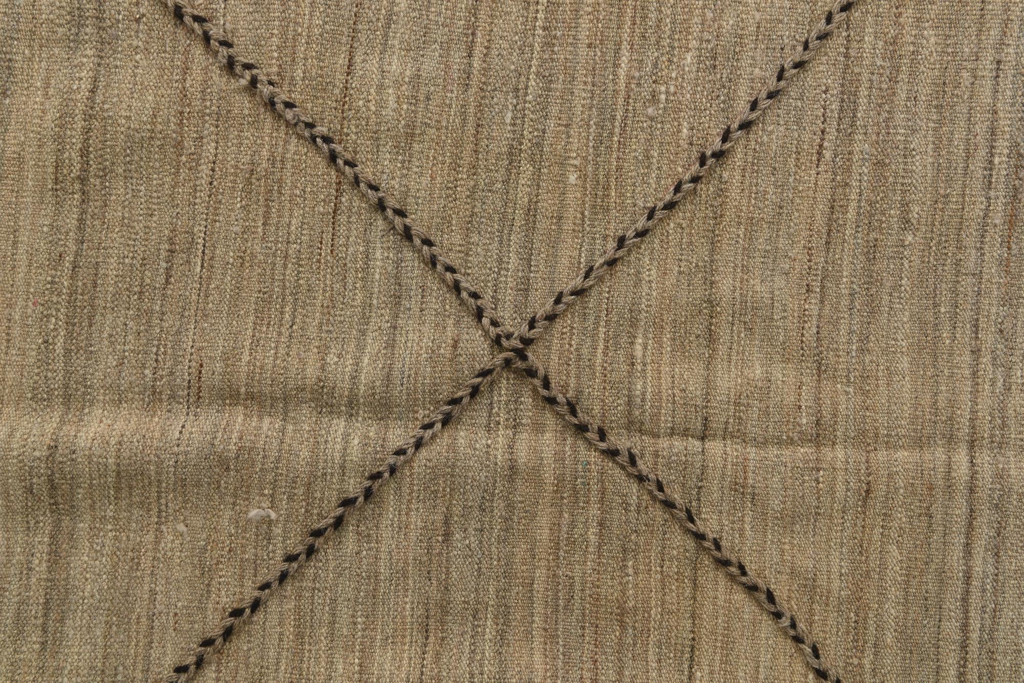 6' 9 x 9' 8 Hand Knotted Moroccan Wool Rug