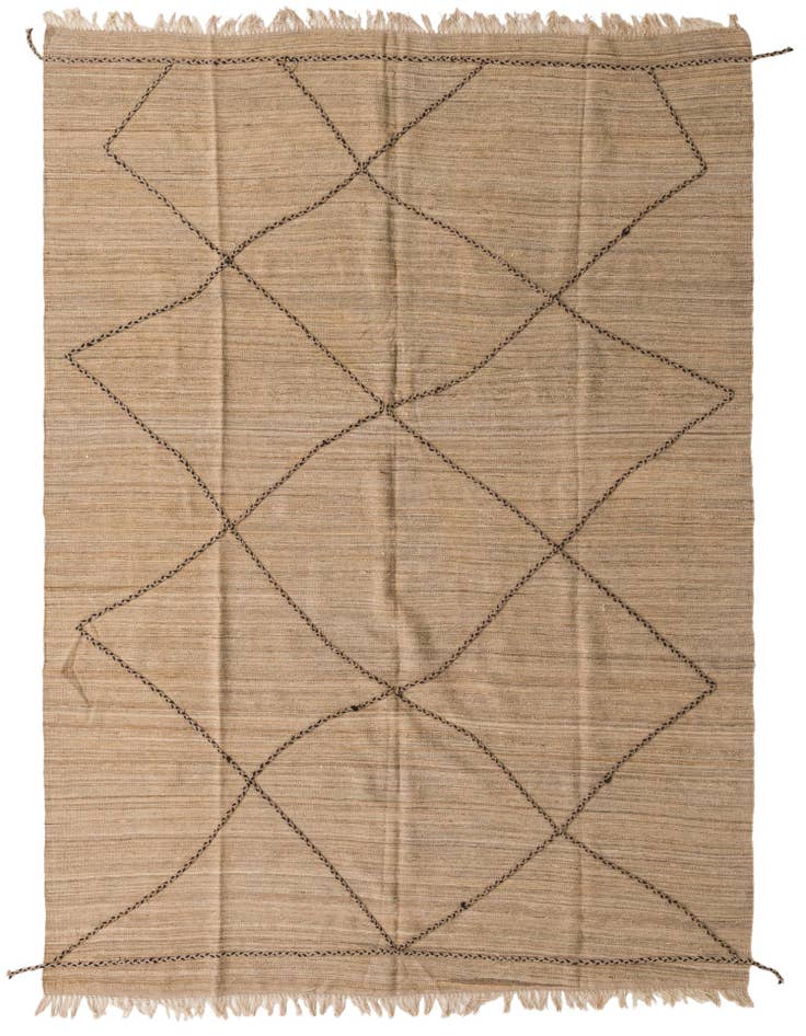 Detail image of 6' 9 x 9' 8 Hand Knotted Moroccan Wool Rug